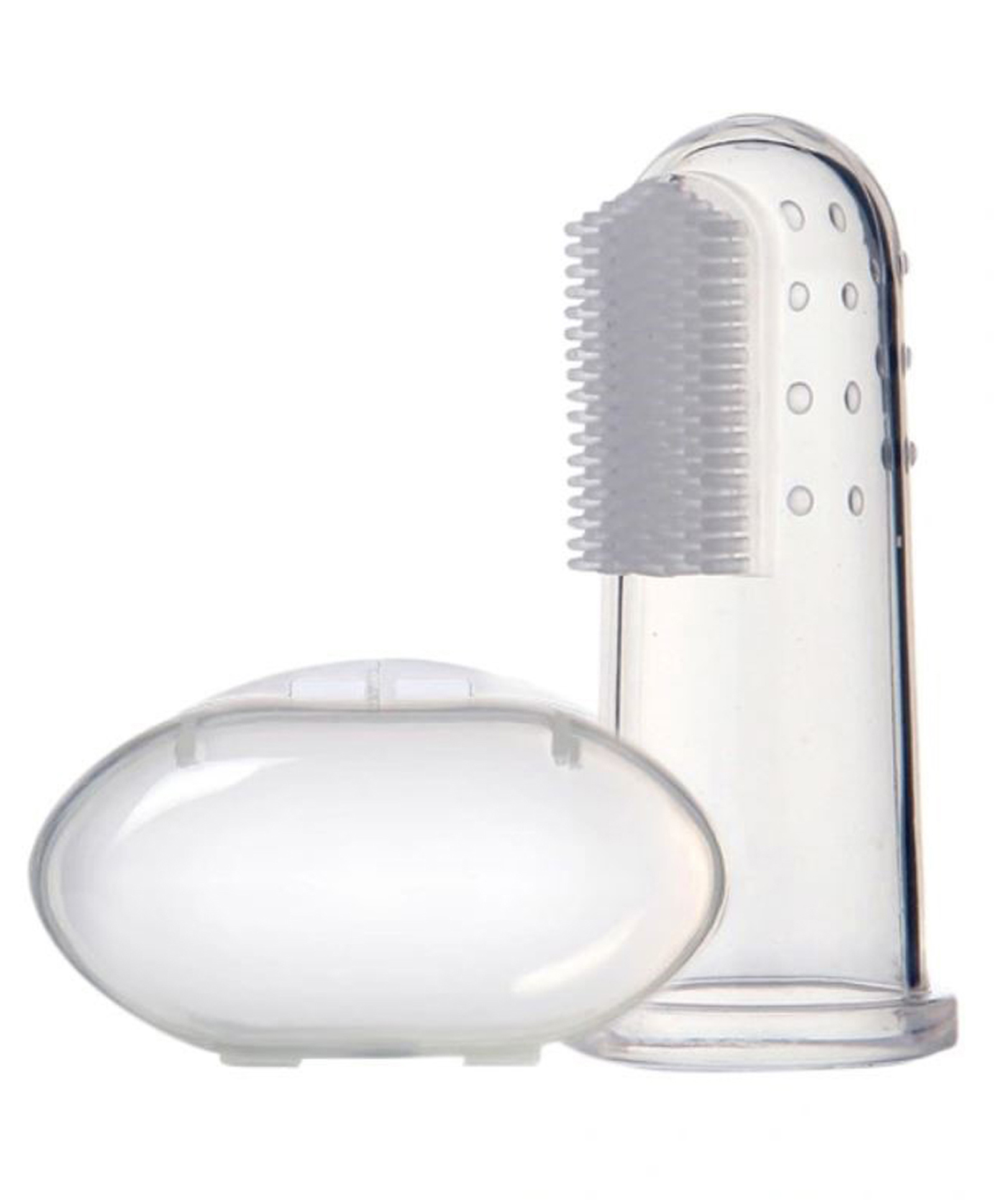 FANTASY INDIA Silicone Finger Tooth Brush with Carry Case- White-image-10