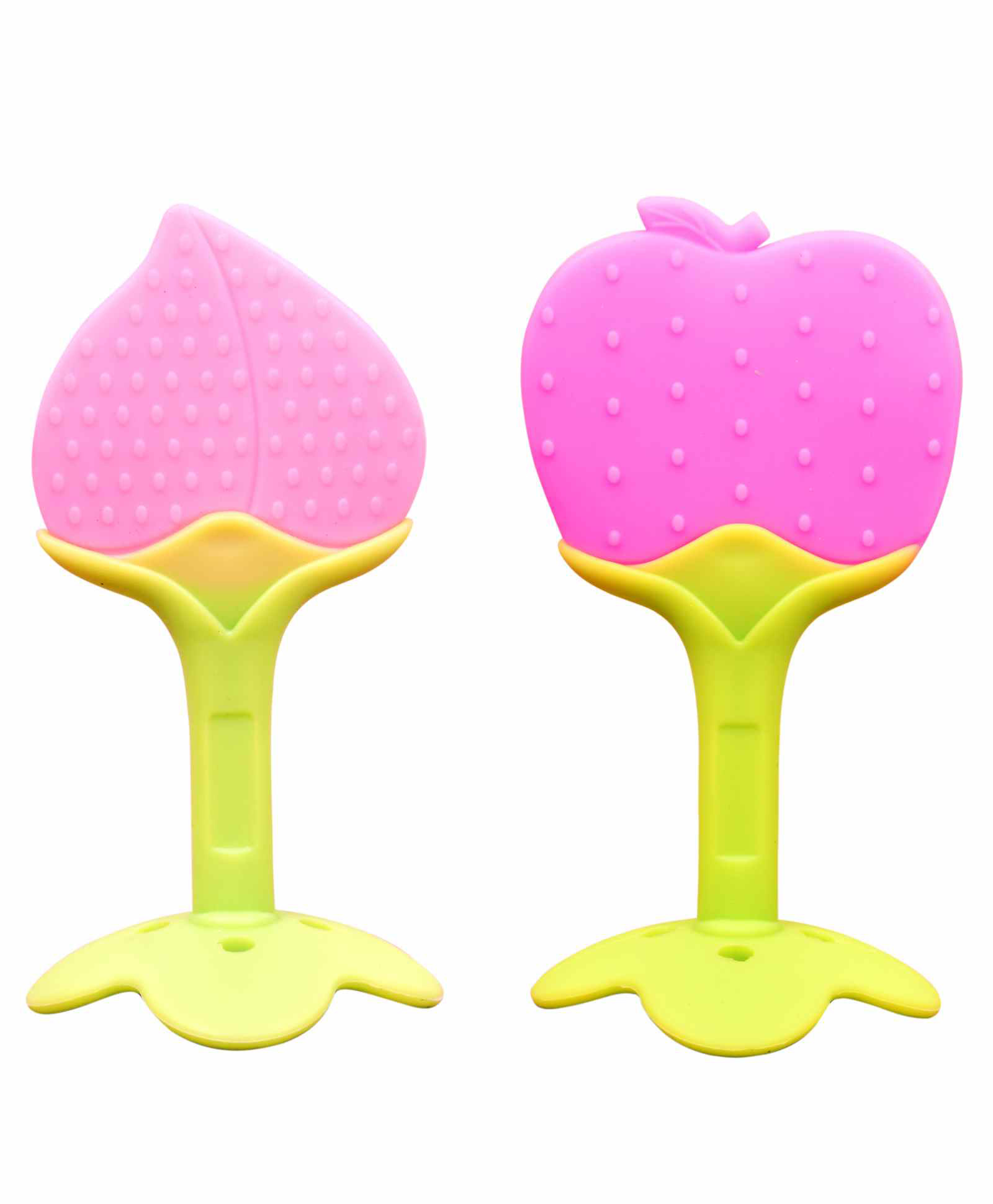 FANTASY INDIA Baby Silicone Teether Apple & Peech Pack of 2 - Multicolour-image-8