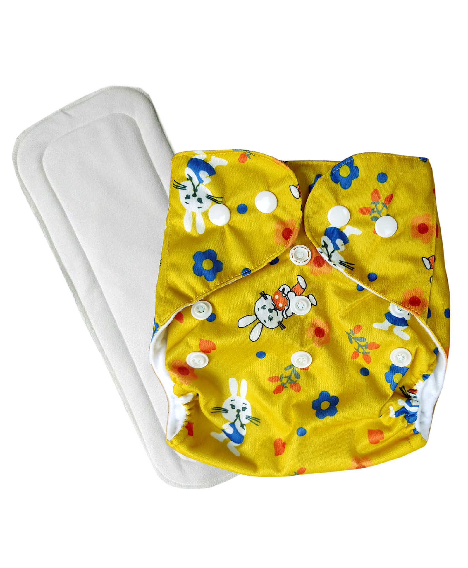 Fantasy India Washable Baby Diaper Premium Cloth Diaper Reusable Adjustable Size Waterproof Pocket Cloth Diaper Nappie - Yellow-image-19