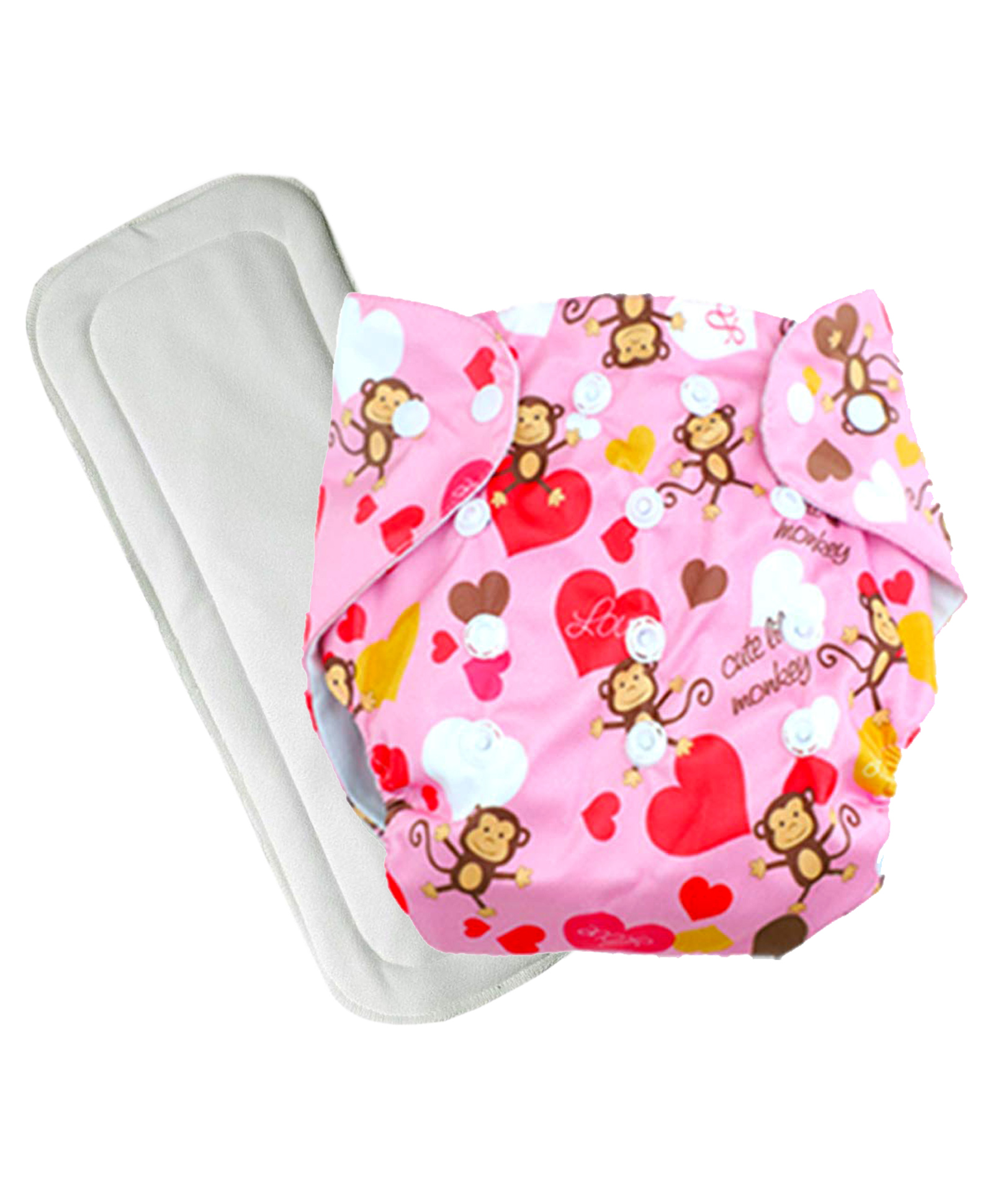 Fantasy India Washable Baby Diaper Premium Cloth Diaper Reusable Adjustable Size Waterproof Pocket Cloth Diaper Nappie - Pink-image-18