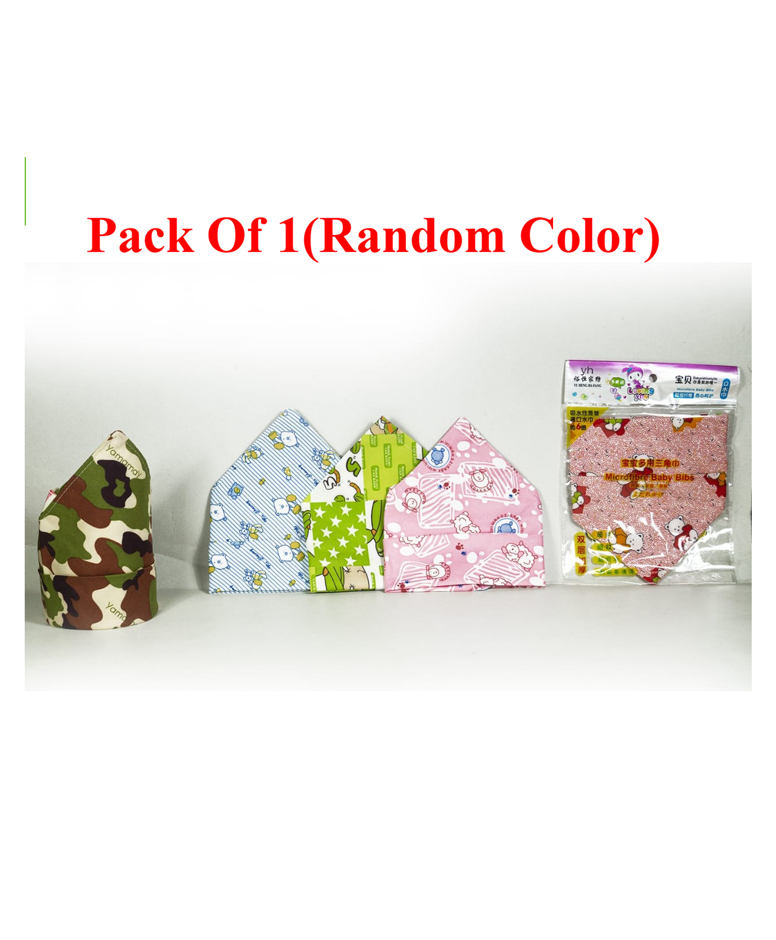 FANTASY INDIA Colorful Bandana Drool Bibs 100% Cotton Double Layer Adjustable Pack of 1 (Assorted Colour And Prints)-image-10
