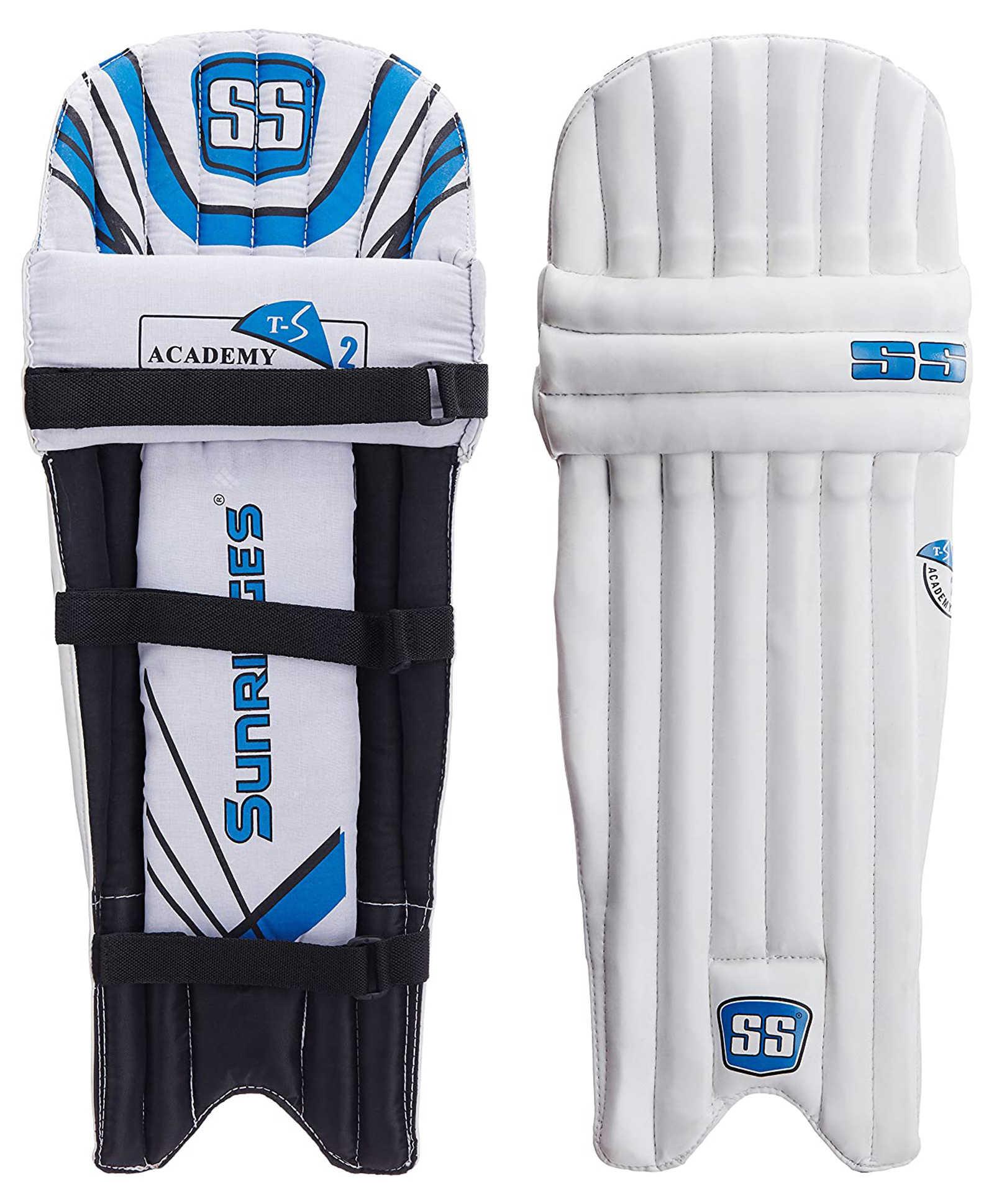 ss academy youth rh batting legguard - white