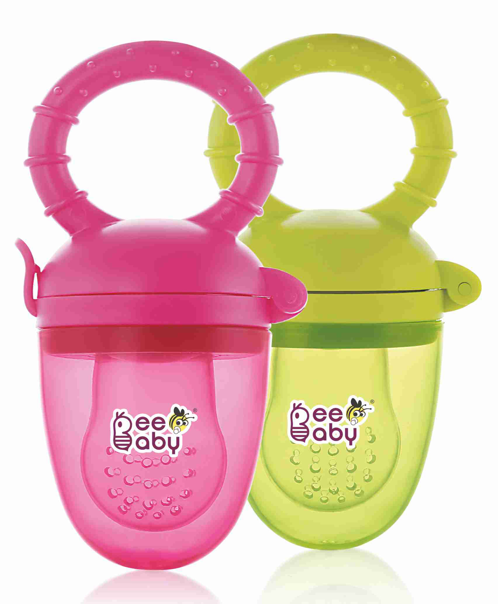 Beebaby Fruttino Silicone Fruit Nibblers Pack of 2 - Pink & Green-picture-49