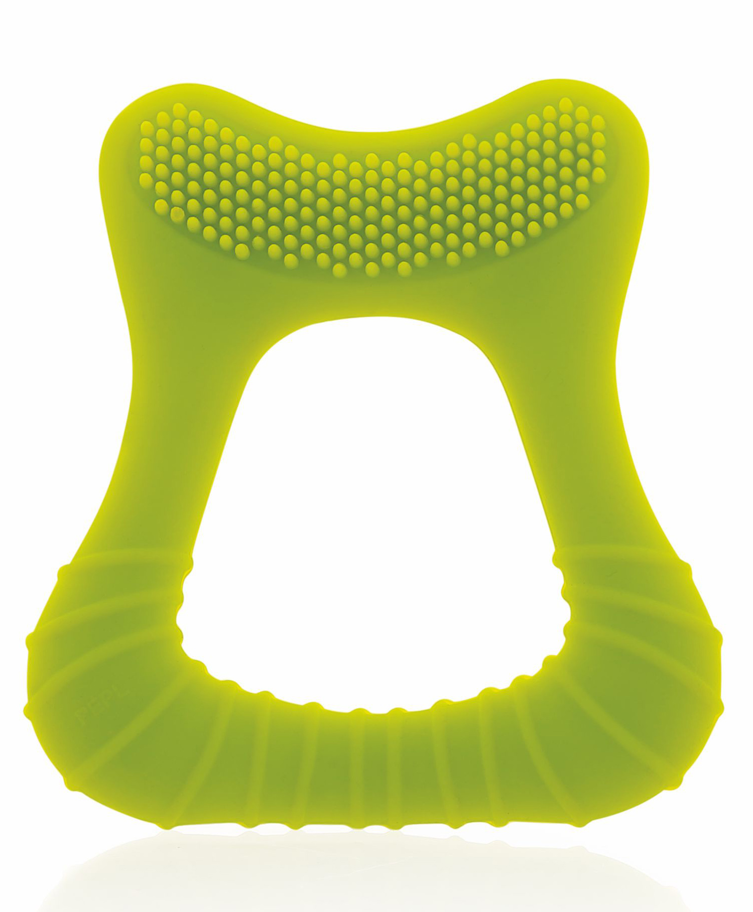 BeeBaby Tooth Shape Silicone Teether with Soft Bristles & Carry Case BPA Free Teething Toy for Babies with Textured Surface for Soothing Gums. 100% Food Grade - Green-picture-34