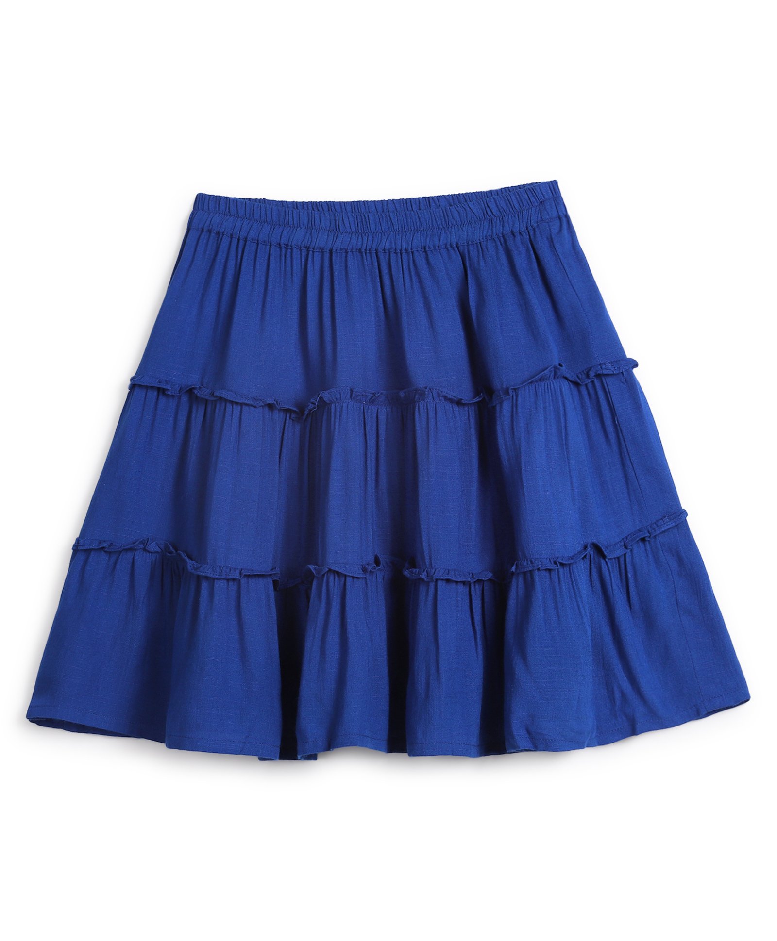 Chuppan Chupai Solid Tiered Skirt - Royal Blue-picture-28