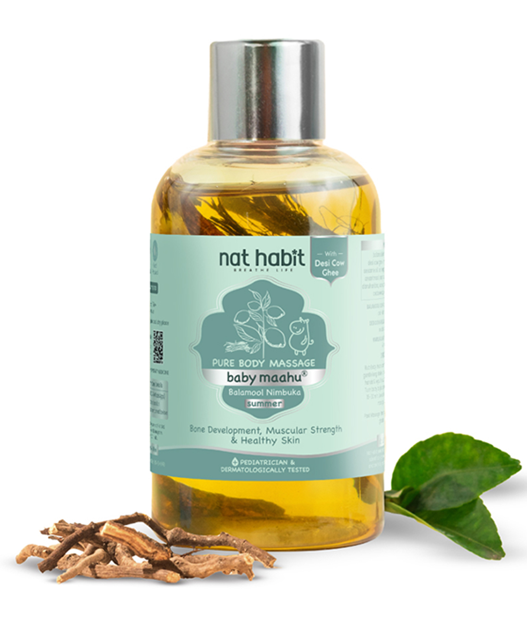 nat habit baby Nat Habit Pure Body Massage Baby Maahu Balamool Nimbuka - 200 ml-picture-10