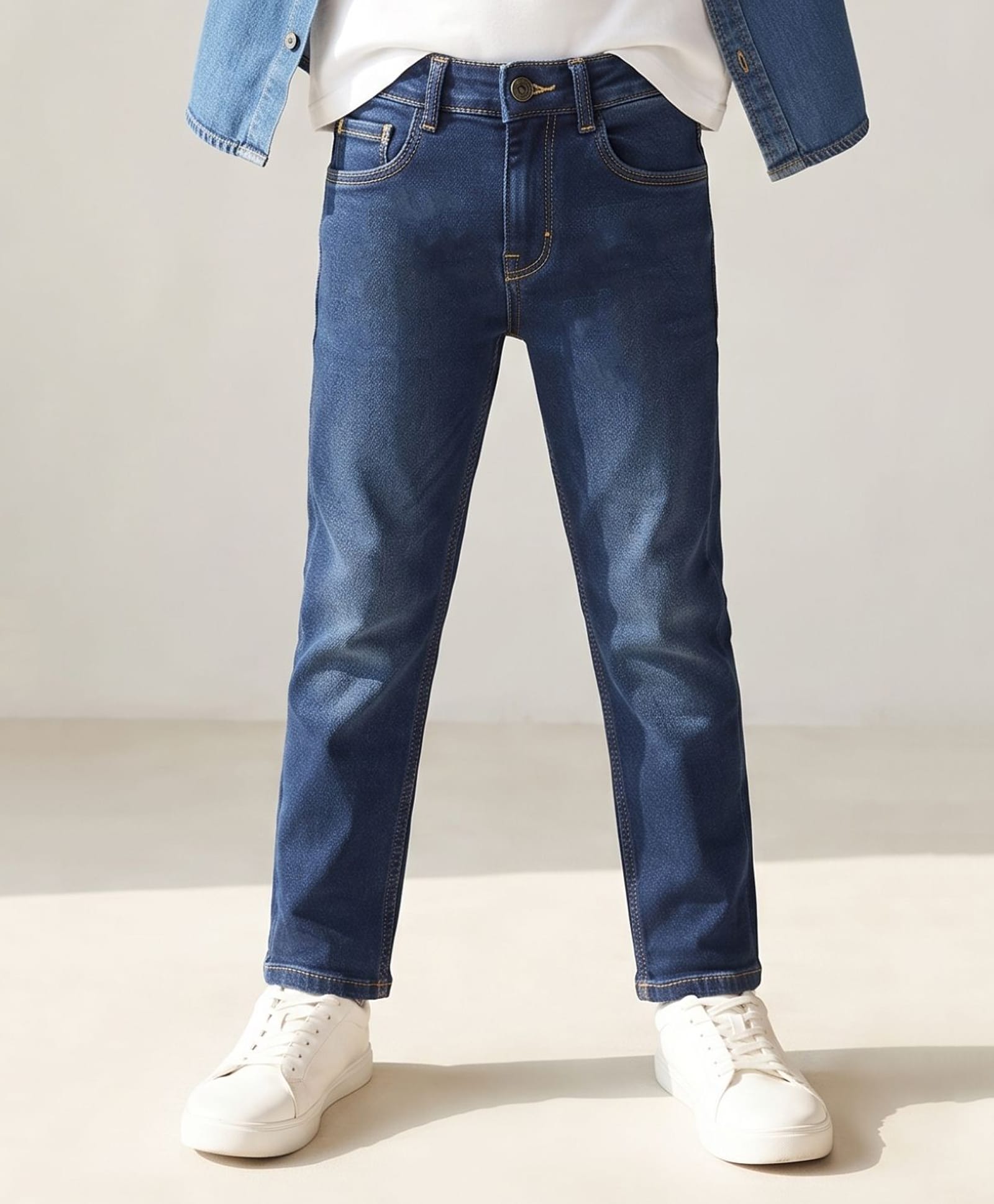Tales & Stories Skinny Fit Solid Jeans - Blue-picture-21