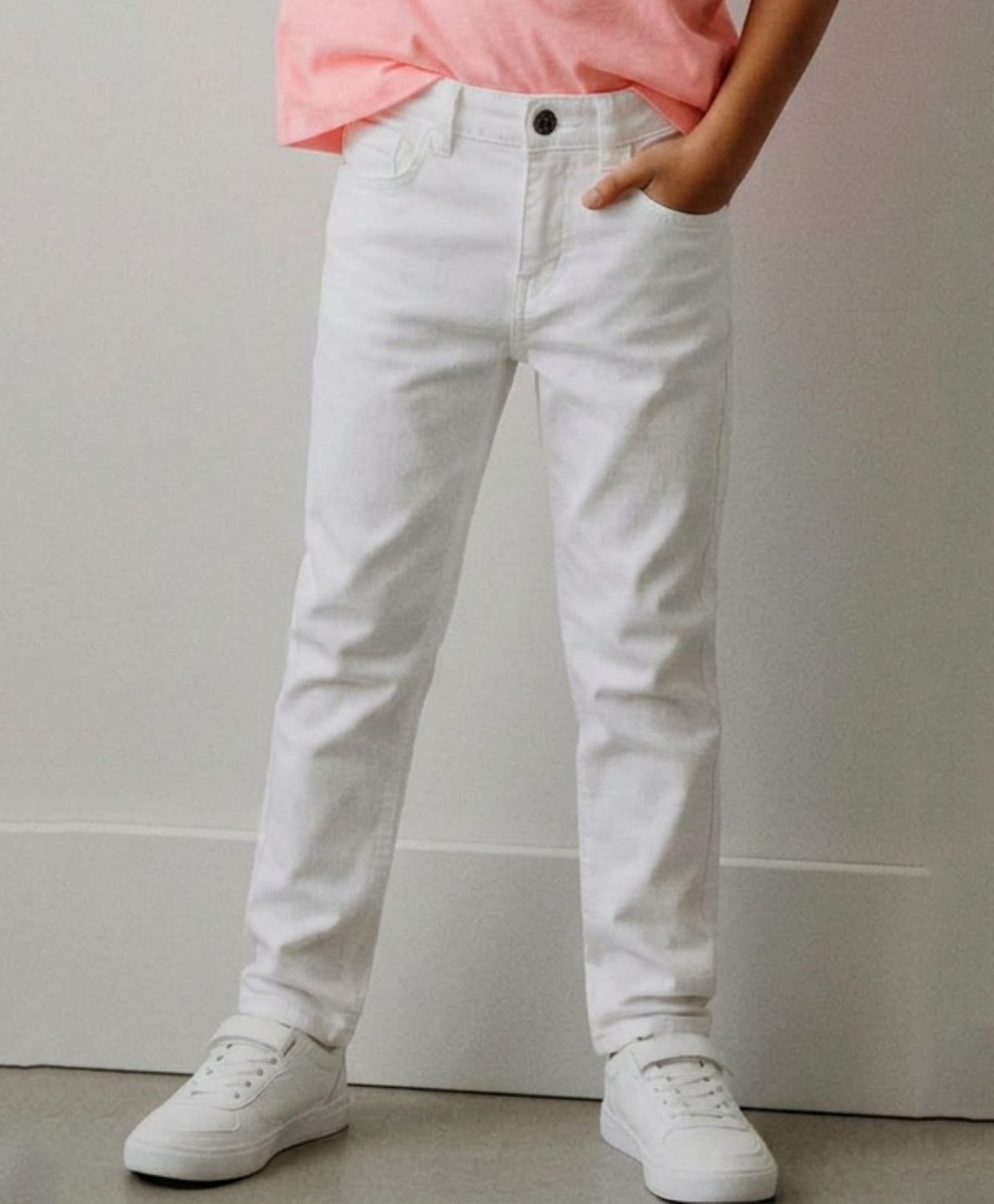 Tales & Stories Skinny Fit Solid Jeans - White-picture-17