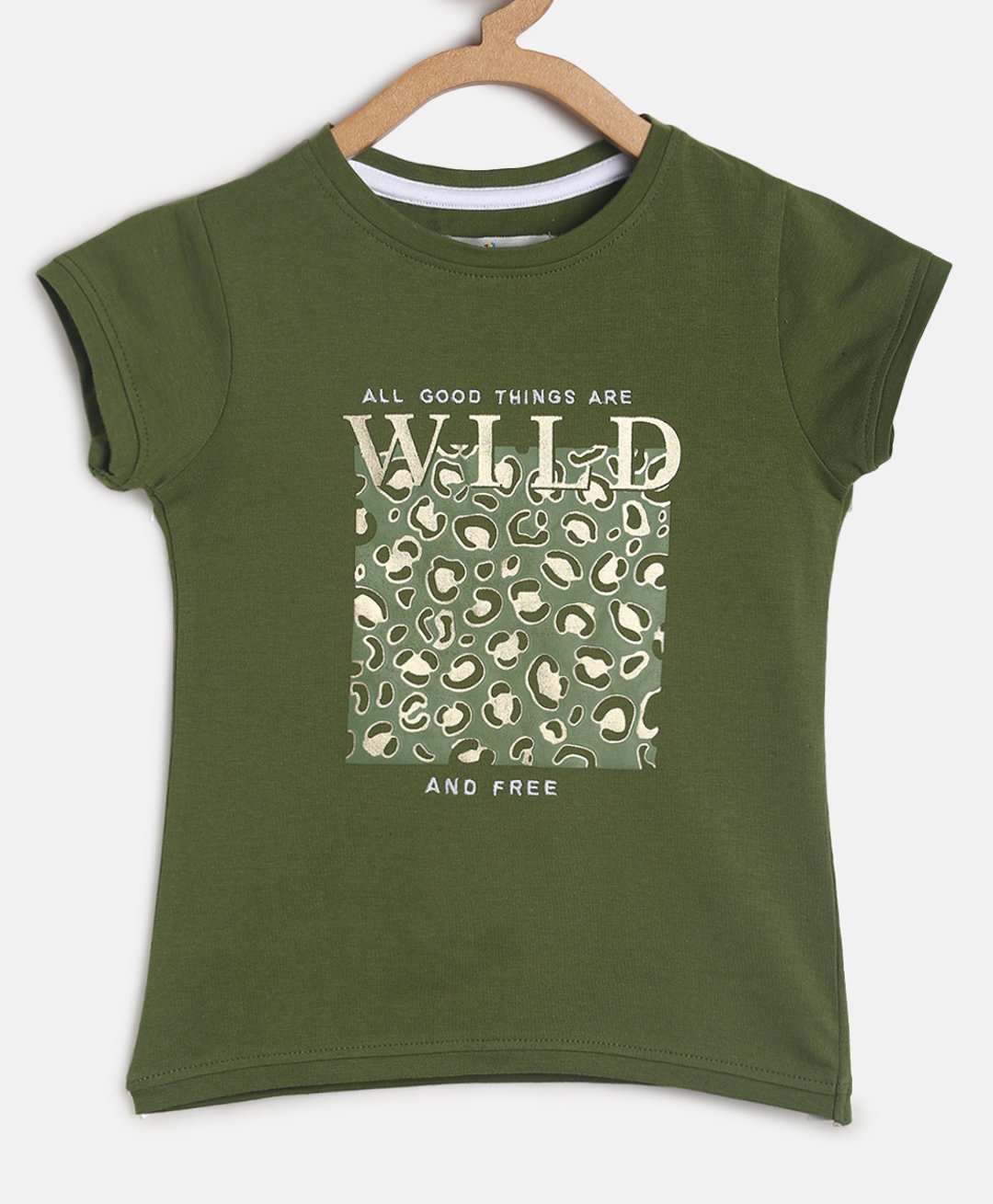 Tales & Stories Short Sleeves All Good Things Are Wild & Free Printed Tee - Olive Green-image-24