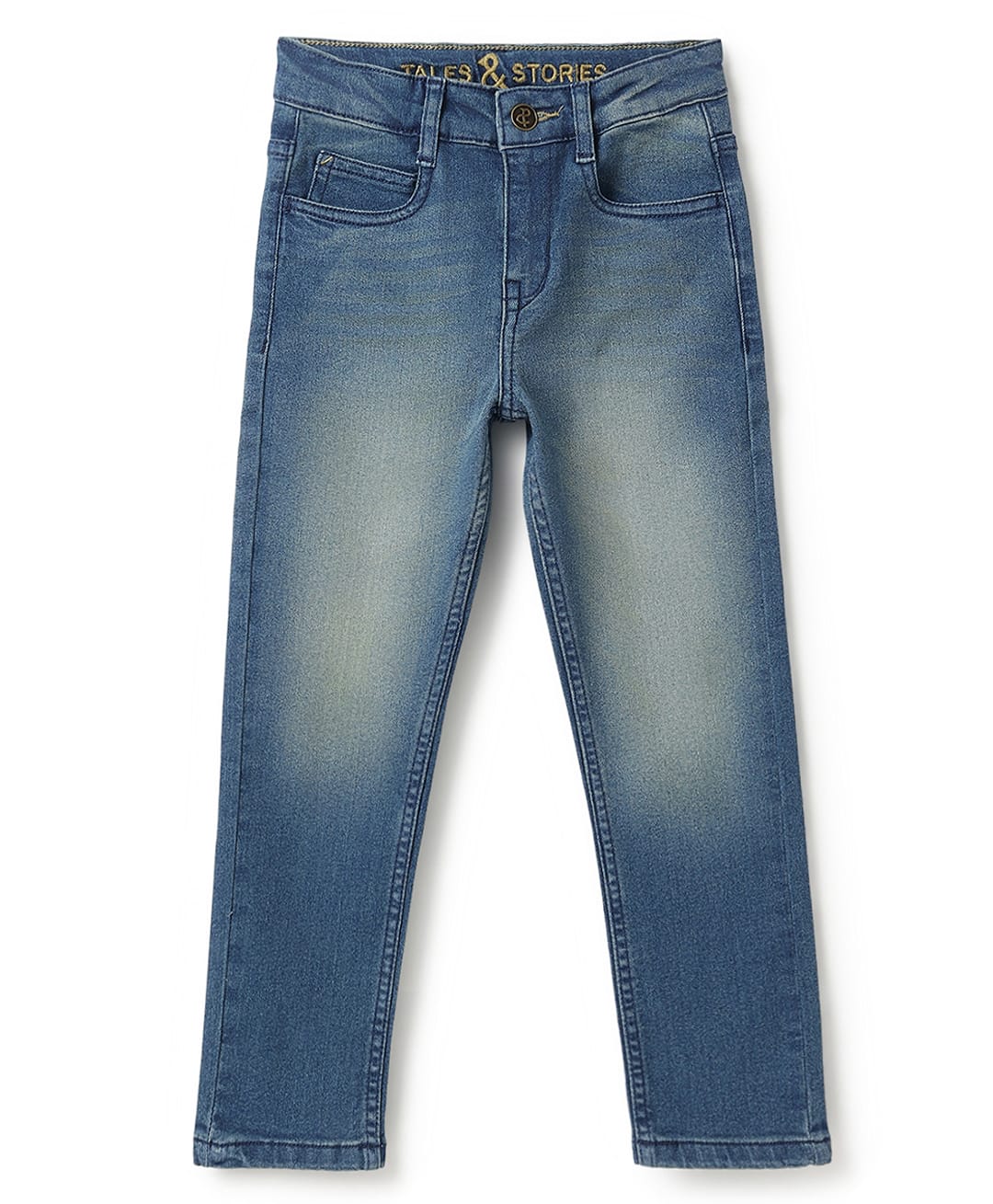 Tales & Stories Slim Fit Light Faded Button Down Jeans - Blue-picture-20
