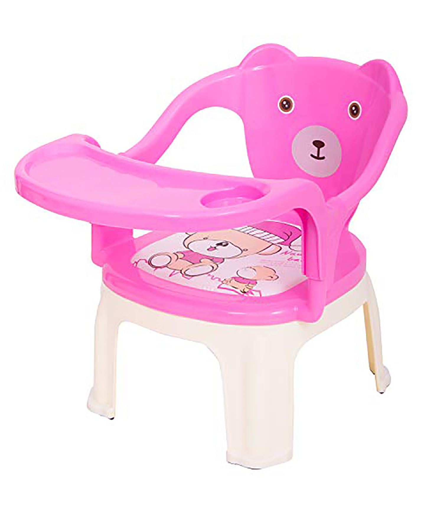 Baybee Feeding Chair with Cushioned Seat & High Backrest - Pink-picture-21