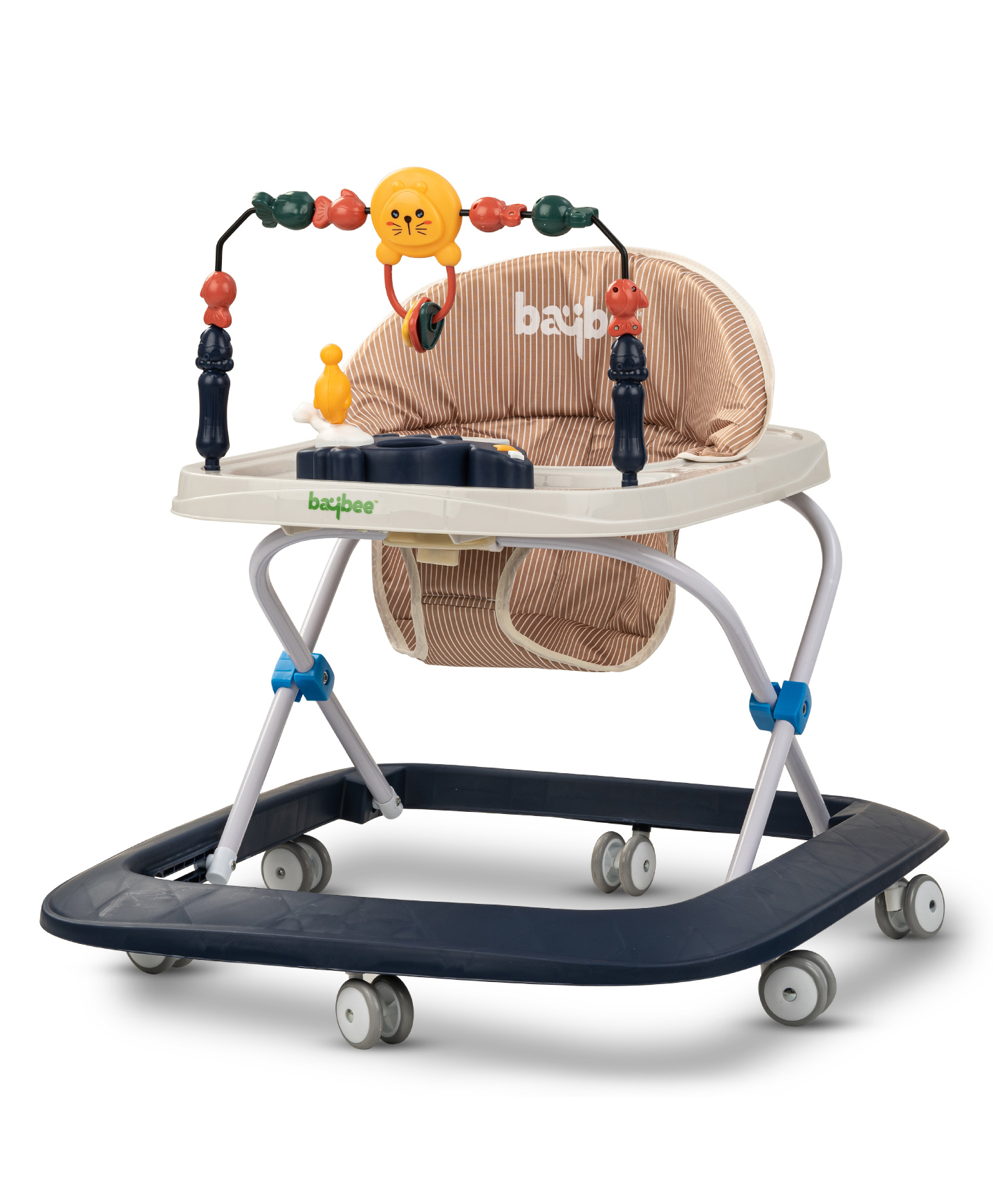 Baybee Nexus Lite Baby Walker with 2 Height Adjustable & Play Tray Activity Walker with Musical Toy Bar - Dark Blue-picture-17