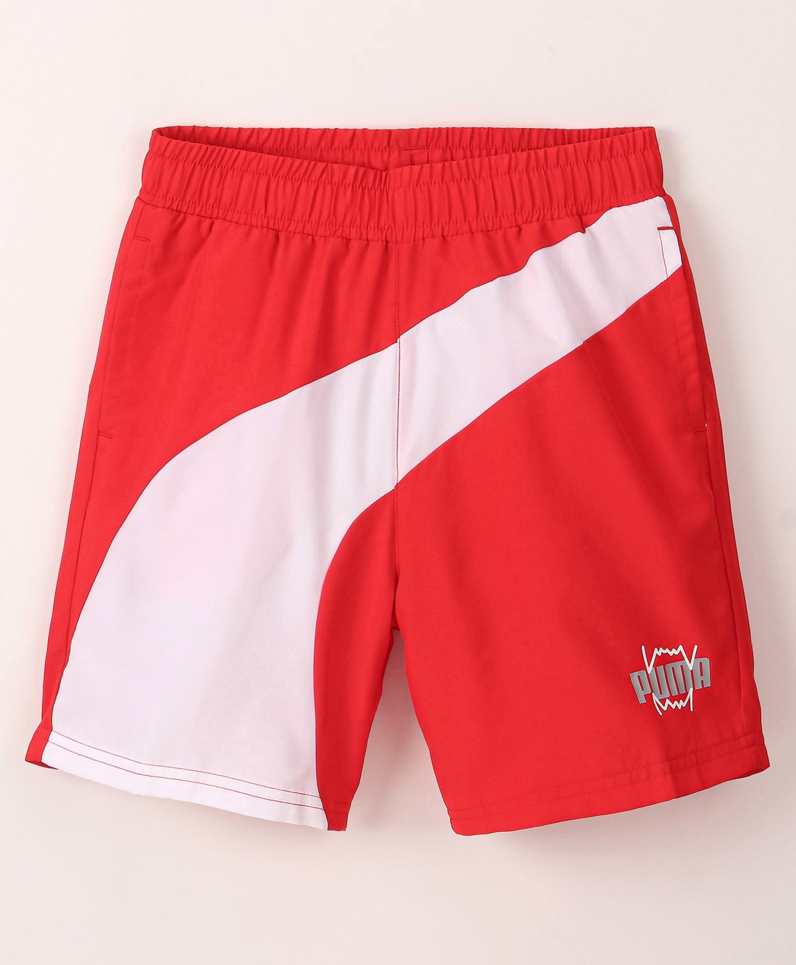 PUMA Cotton BASKETBALL CLYDE Shorts - Red-picture-15