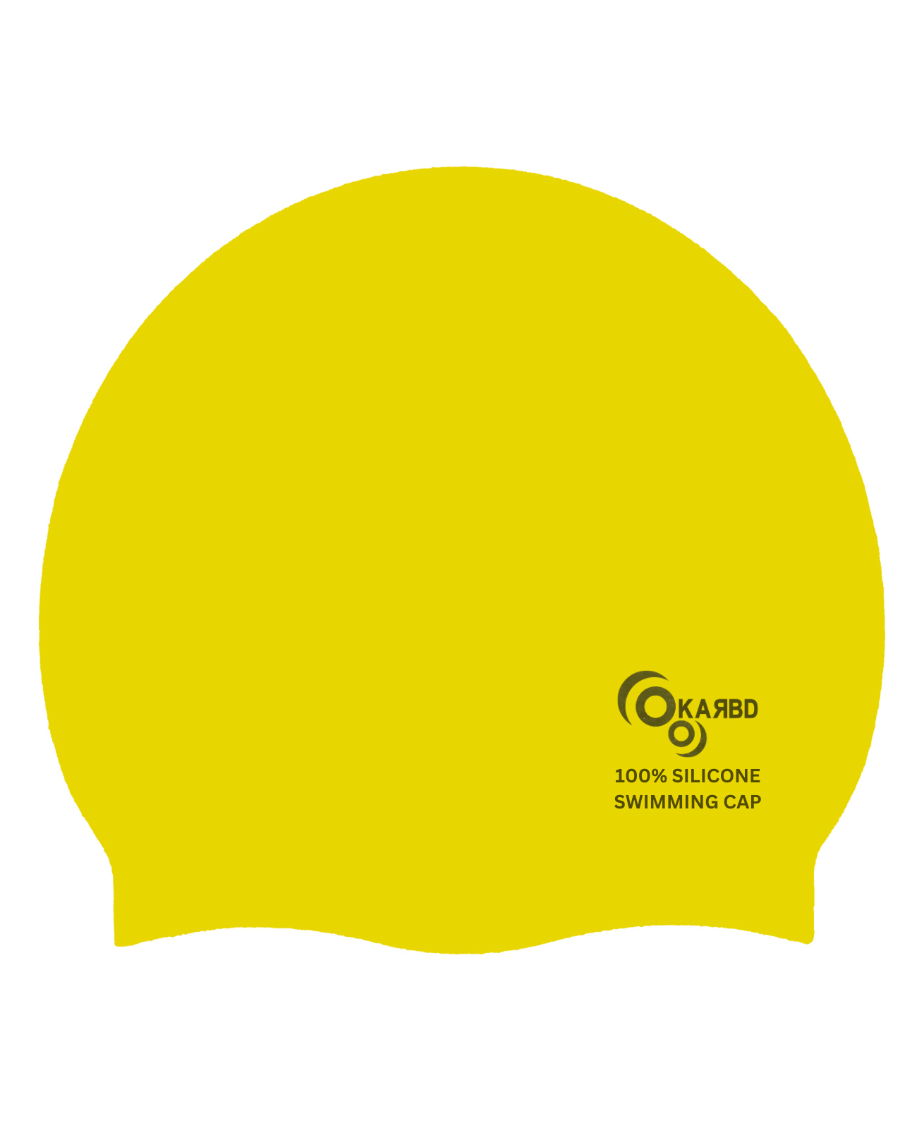 KARBD Silicone Universal Size Swimming Cap - Yellow-image-45