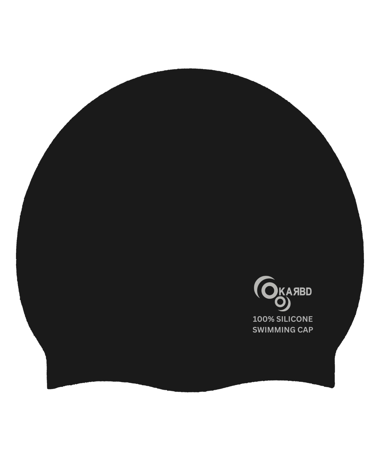 KARBD Silicone Universal Size Swimming Cap - Black-picture-17