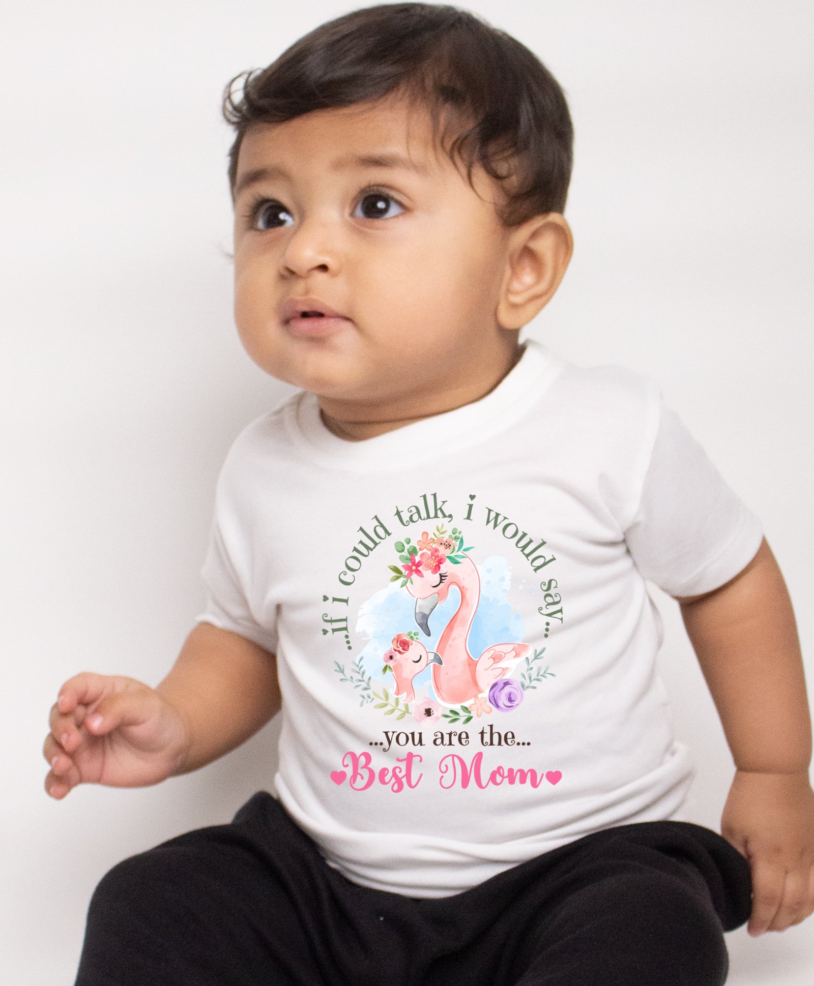 KNITROOT Mother's Day Theme Half Sleeves Best Mom Printed Tee - White-image-5