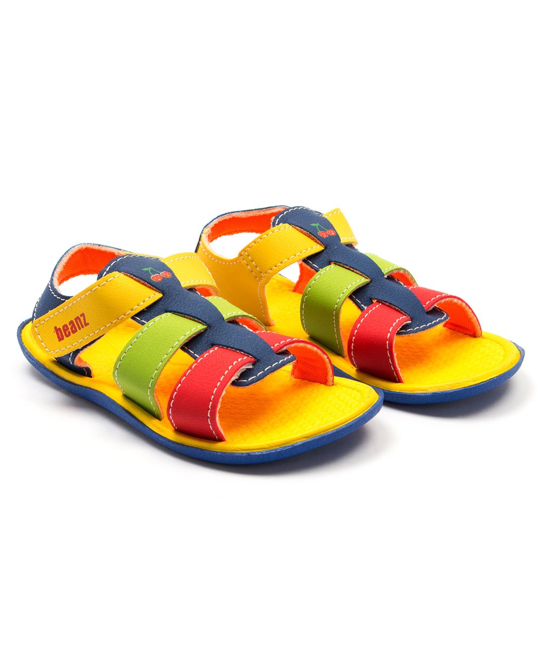 Beanz Unisex Springy Velcro Sandals - Blue Yellow-picture-9