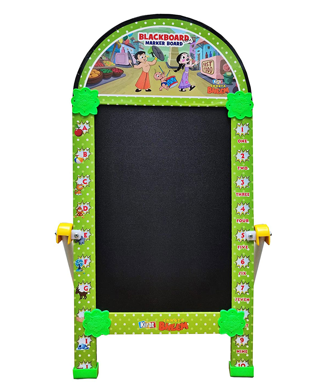 Muren Writing Stand Board for Kids- 2 in 1 Black & White Board -Multi Color (Color May Vary)-picture-20