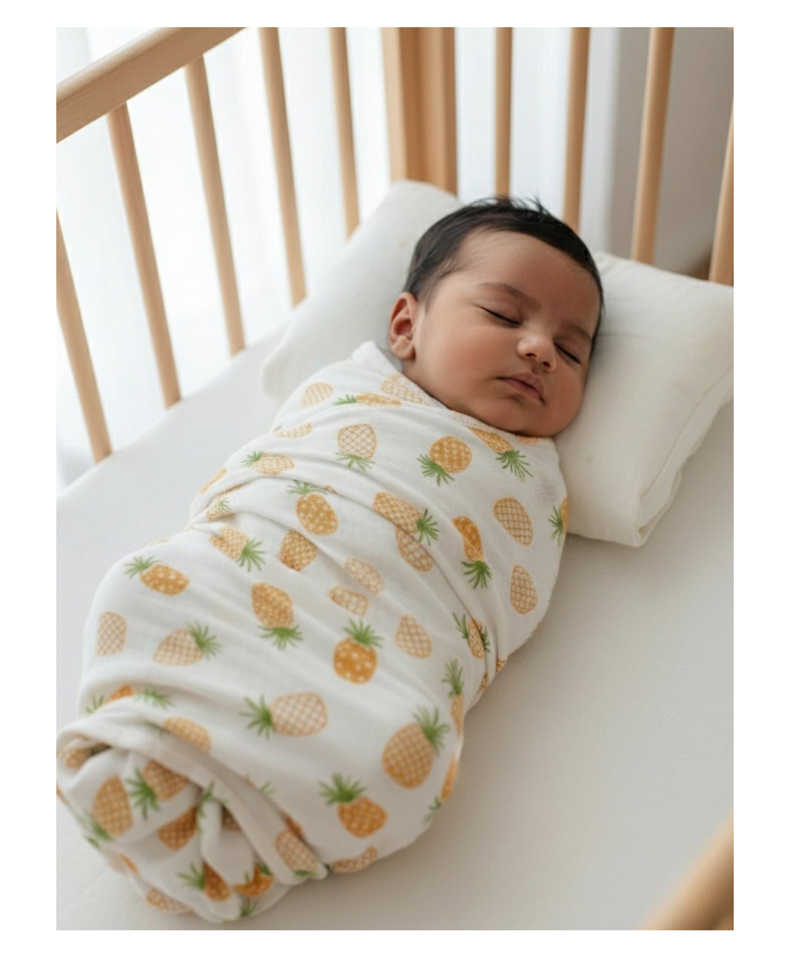 The Mom Store Baby Swaddle Wrap Fruity Pineapple - Multcolour-picture-42