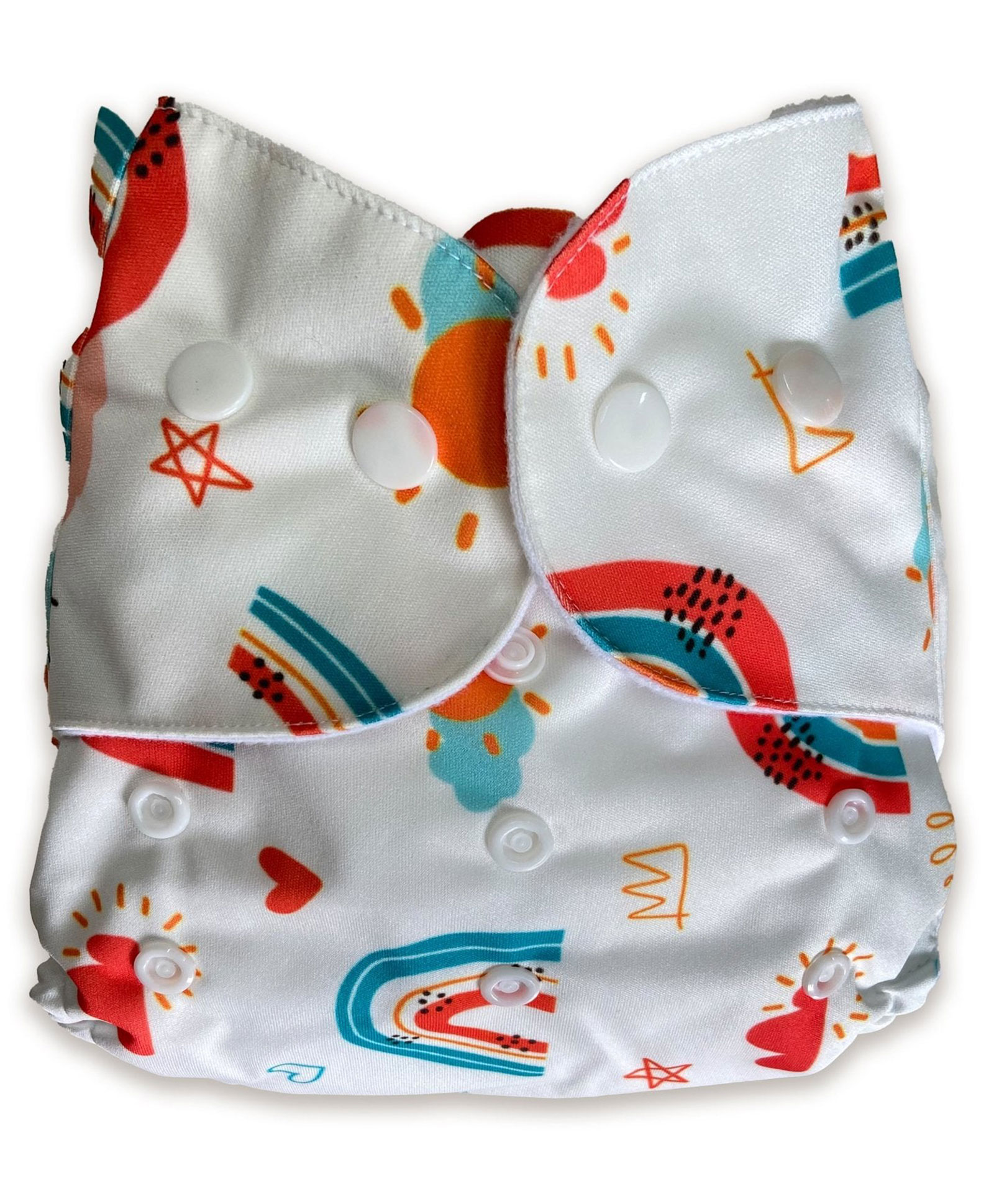 The Mom Store Rainbow Dash Print Reusable Cloth Diaper - Multicolour-picture-31