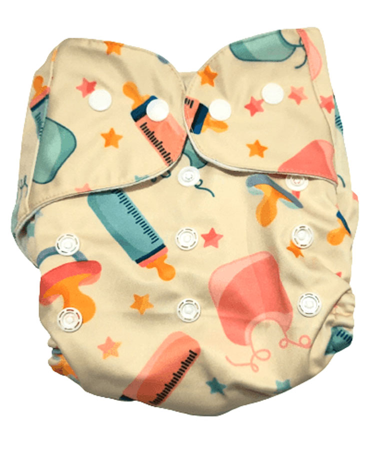 The Mom Store Baby Boo Print Reusable Diaper - Multicolour-picture-11