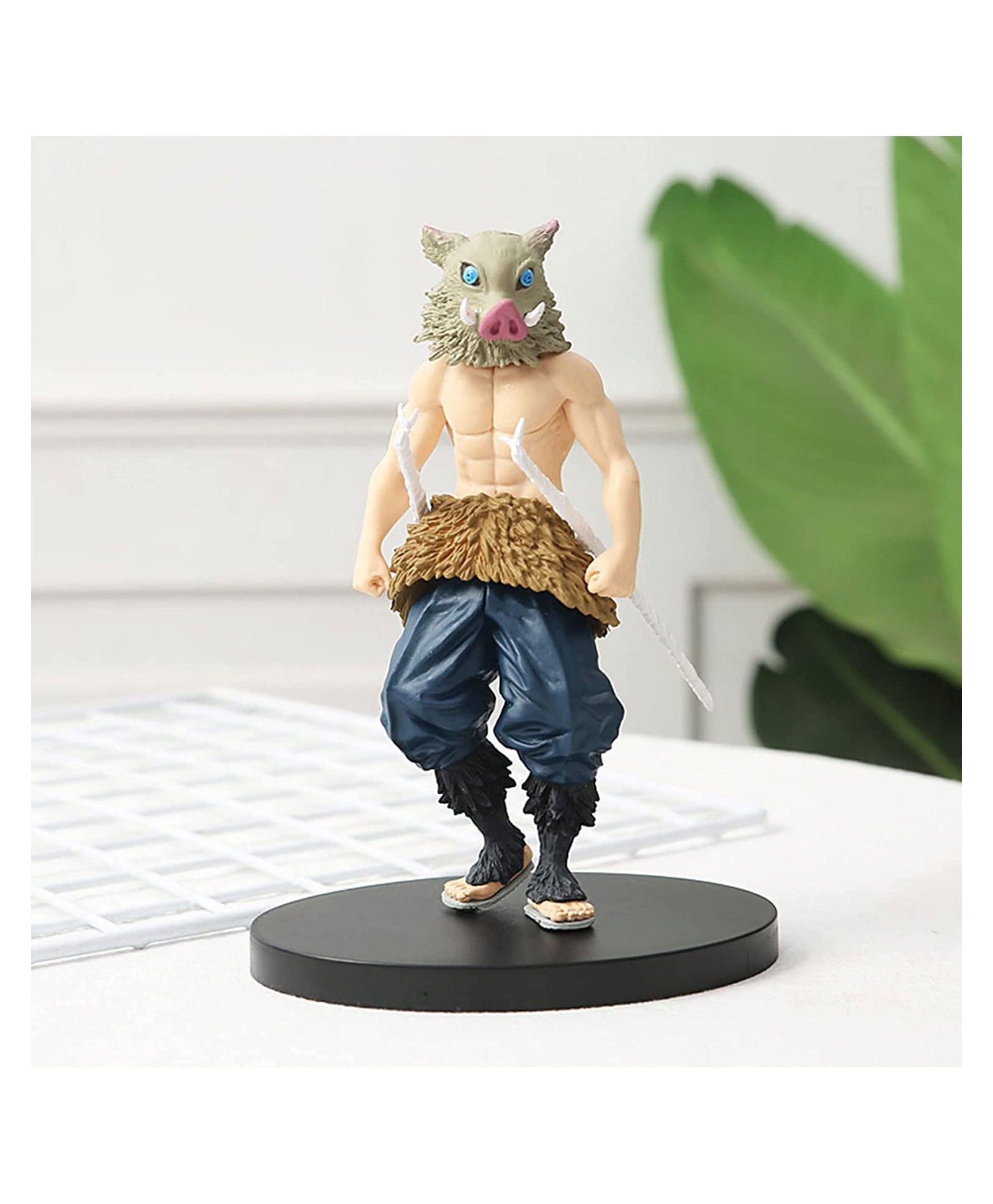 Awestuffs Inosuke Demon Slayer Action Figure Limited Edition for Car Dashboard Decoration Cake Office Desk & Study Table- Height 21 cm-picture-33