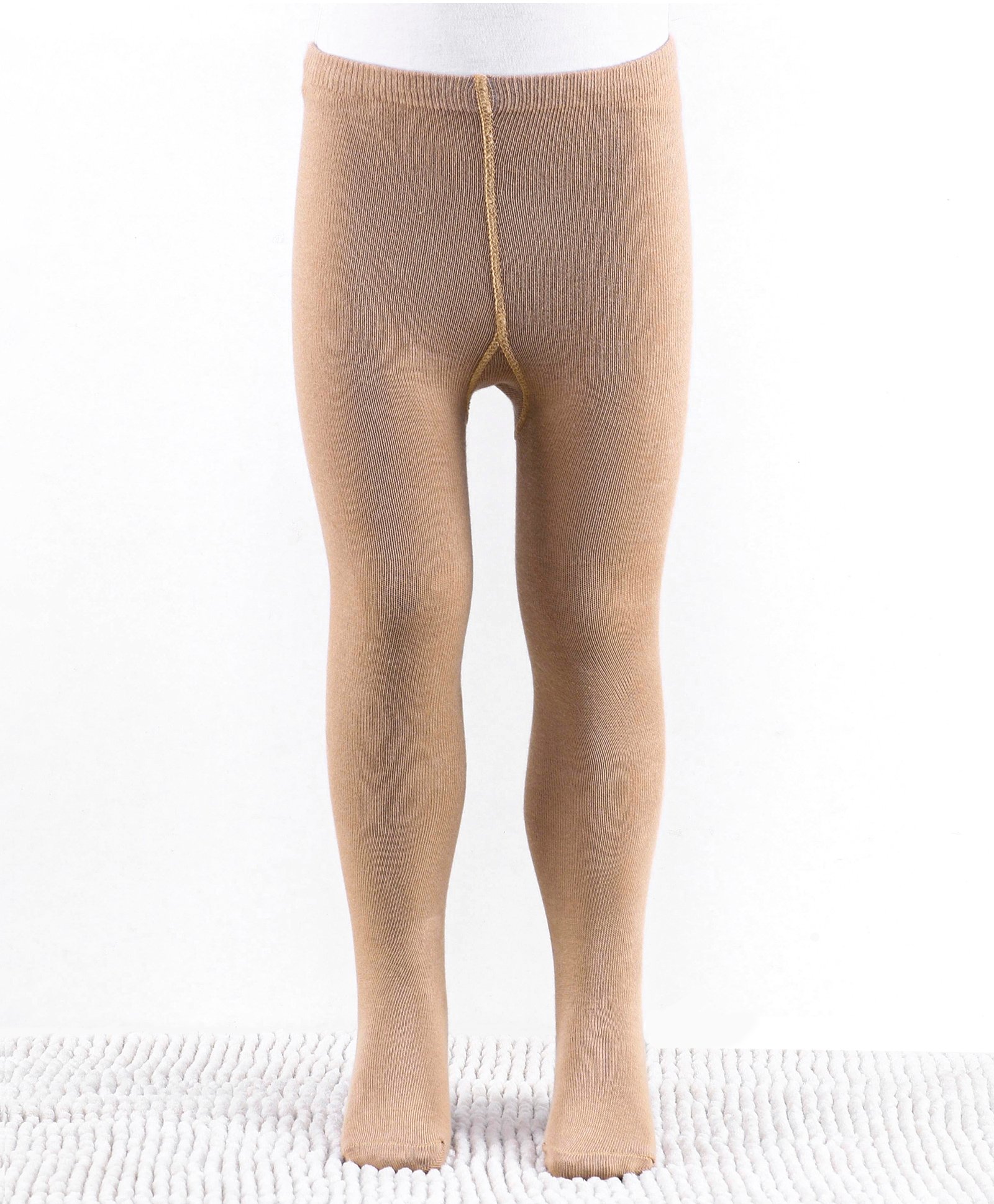 Cute Walk by Babyhug Antibacterial Solid Footed Tights - Skin Color-image-9