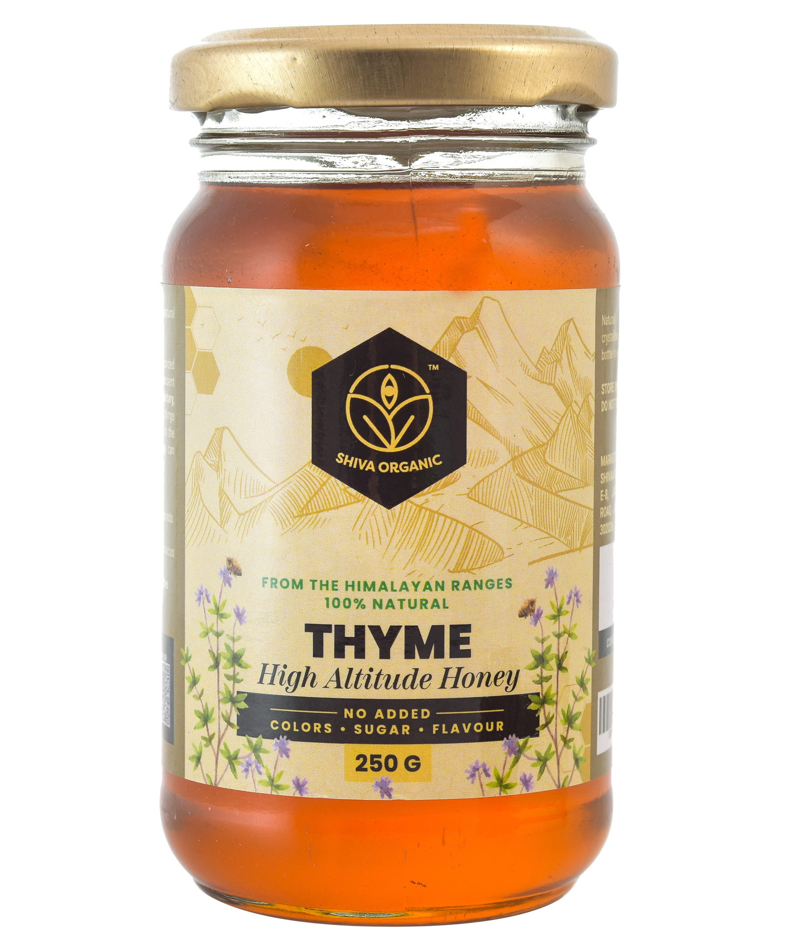 Shiva Organic Thyme Honey High Altitude Himalayan Pure and Natural No Added Sugar - 250 g-image-19