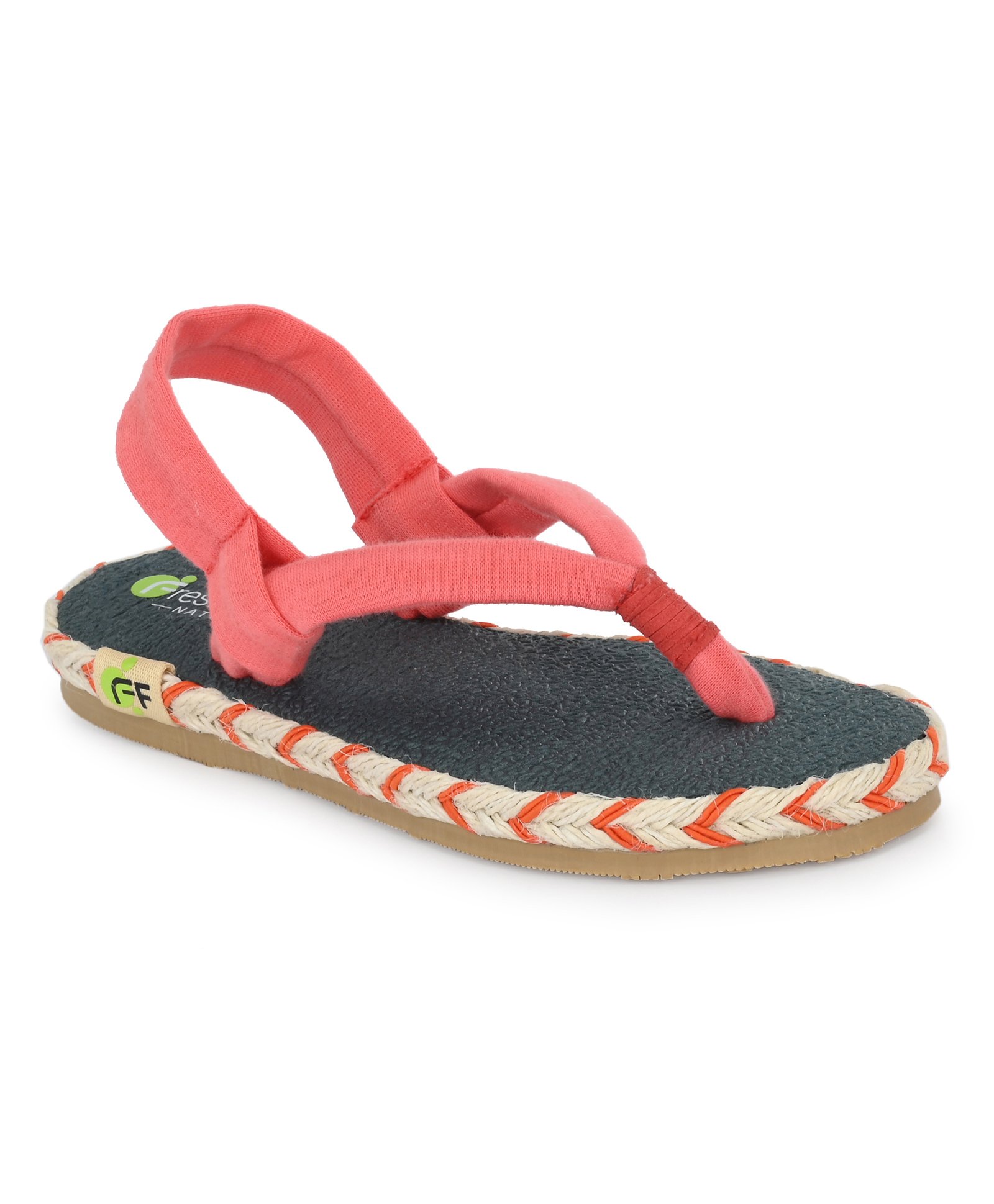 Fresh1947Feet Satin Braided Side Designed Flat Sandal - Coral Pink-image-7