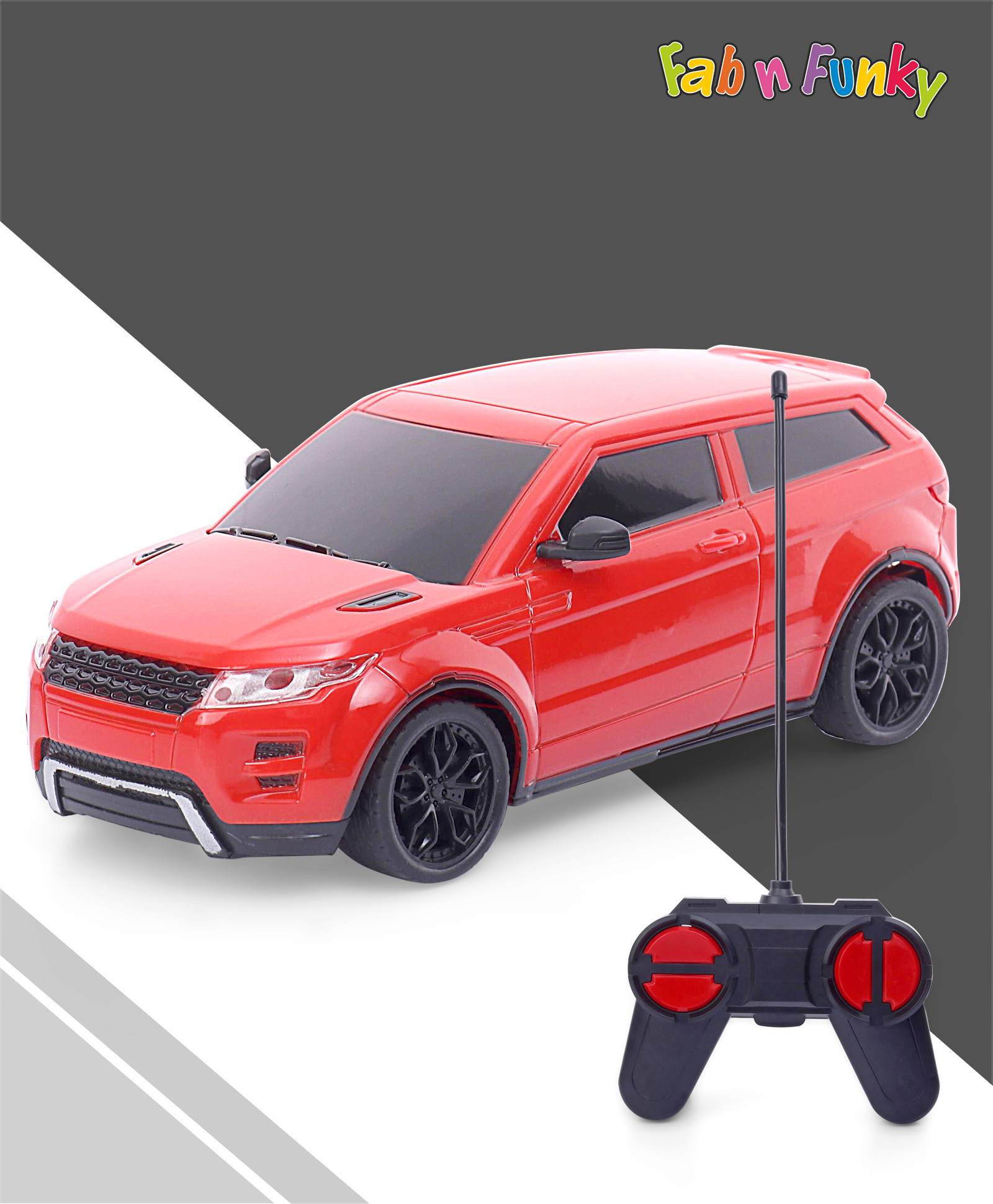 Remote Control Sports High Speed C-Type Rechargeable Mini Racing Car With Flashing Headlight Scale Ratio 1:24 - Red