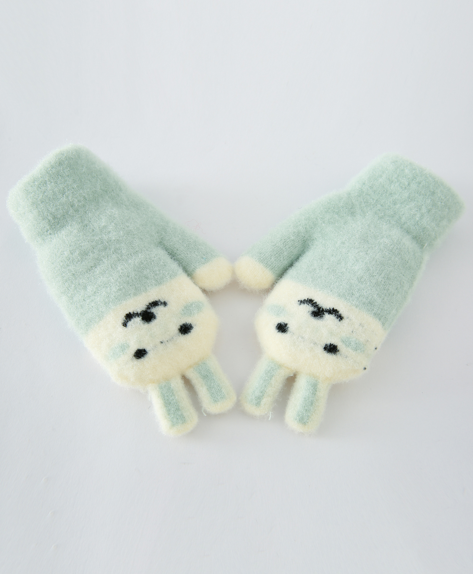 Babyhug Gloves with Face Design - Light Green-image-44