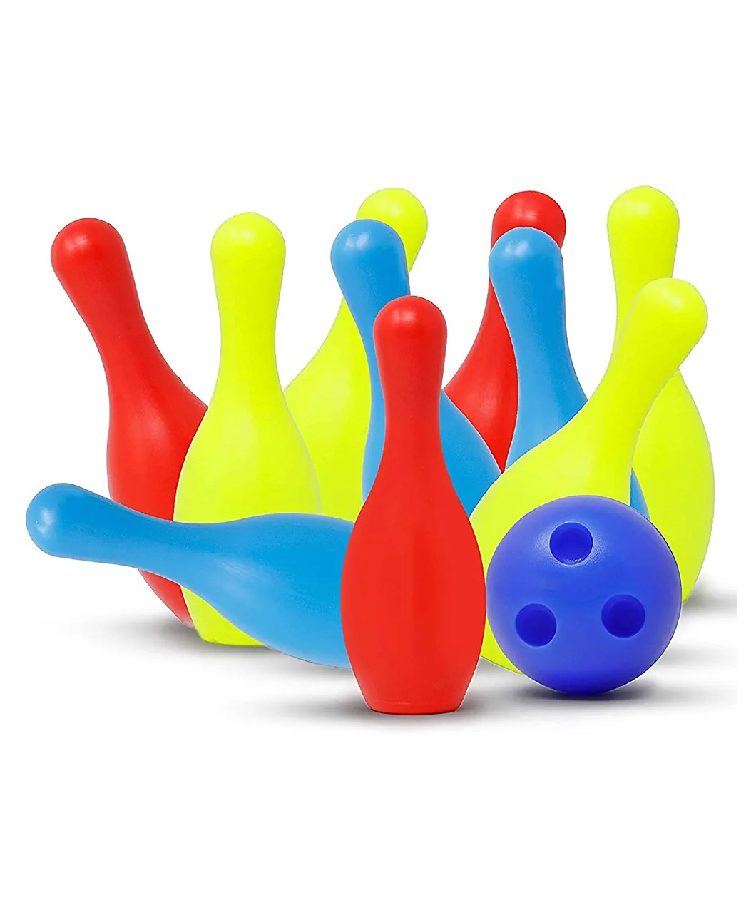 Fingo Brain Bowling Set 10 Pins and 2 balls- Multicolor-image-25