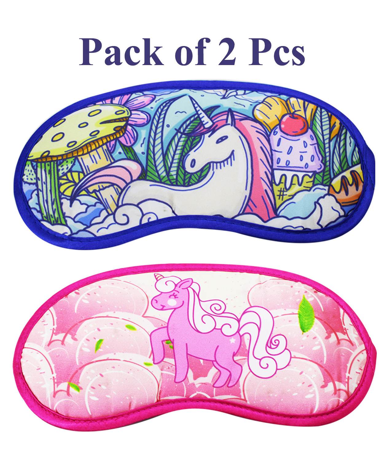 Asera Unicorn Theme Sleeping Mask Pack of 2 - Multicolor-picture-17