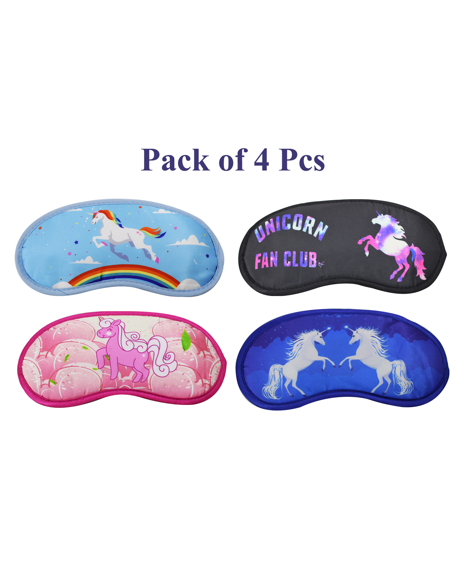 Asera Unicorn Theme Sleeping Mask Pack of 4 - Multicolor-picture-16