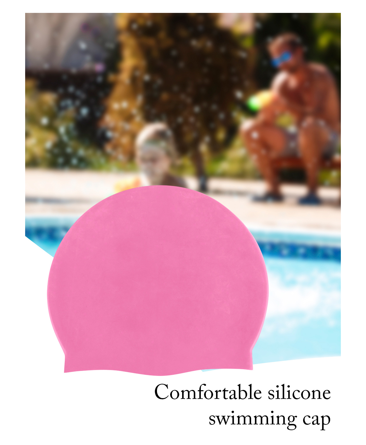 PASSION PETALS Silicone Swimming Cap - Pink-image-19