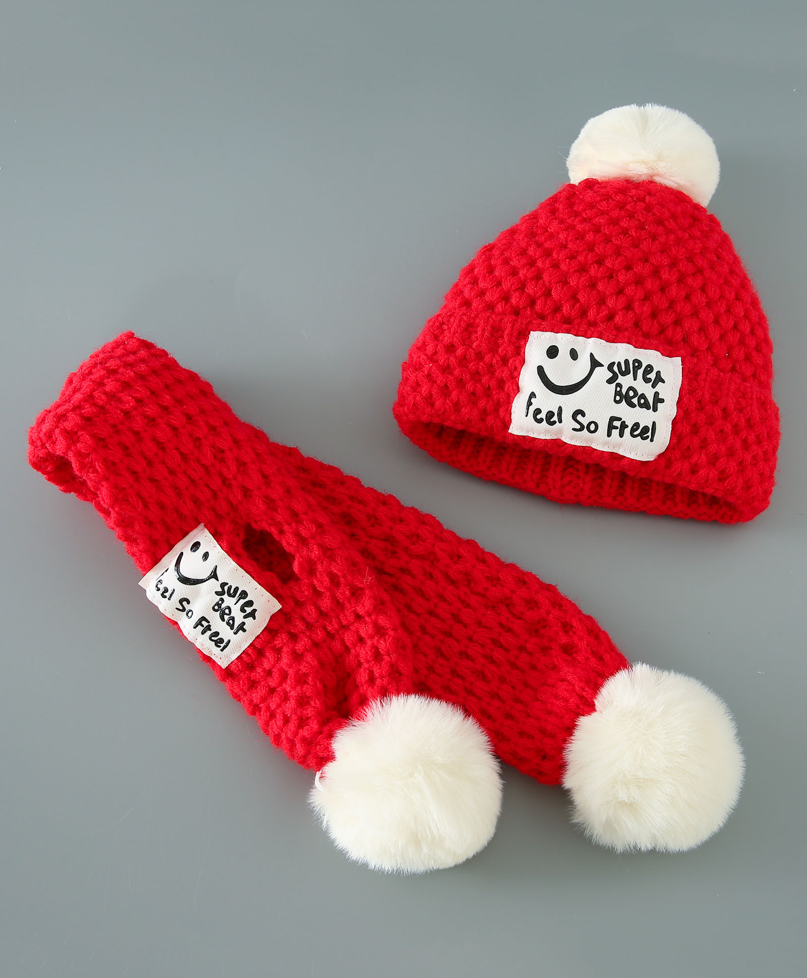 Babyhug Woolen Cap & Muffler Set Red - Diameter 10.5 cm-image-38
