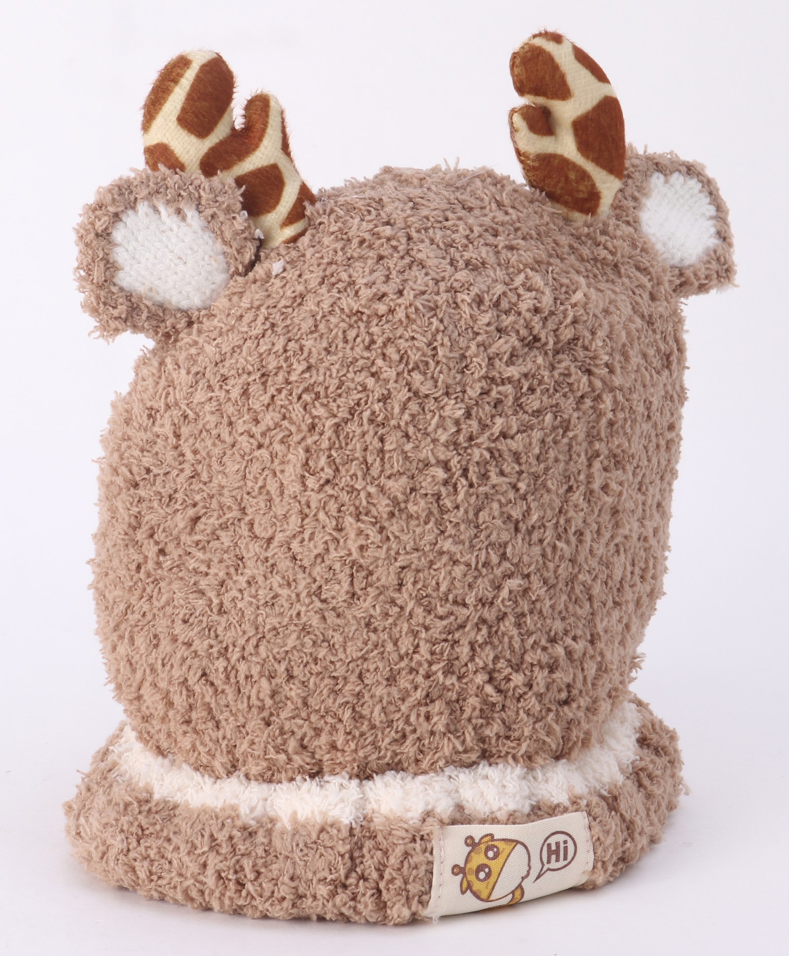 Babyhug Acrylic Woollen Cap With Giraffe 3D Ear- Light Brown-picture-15