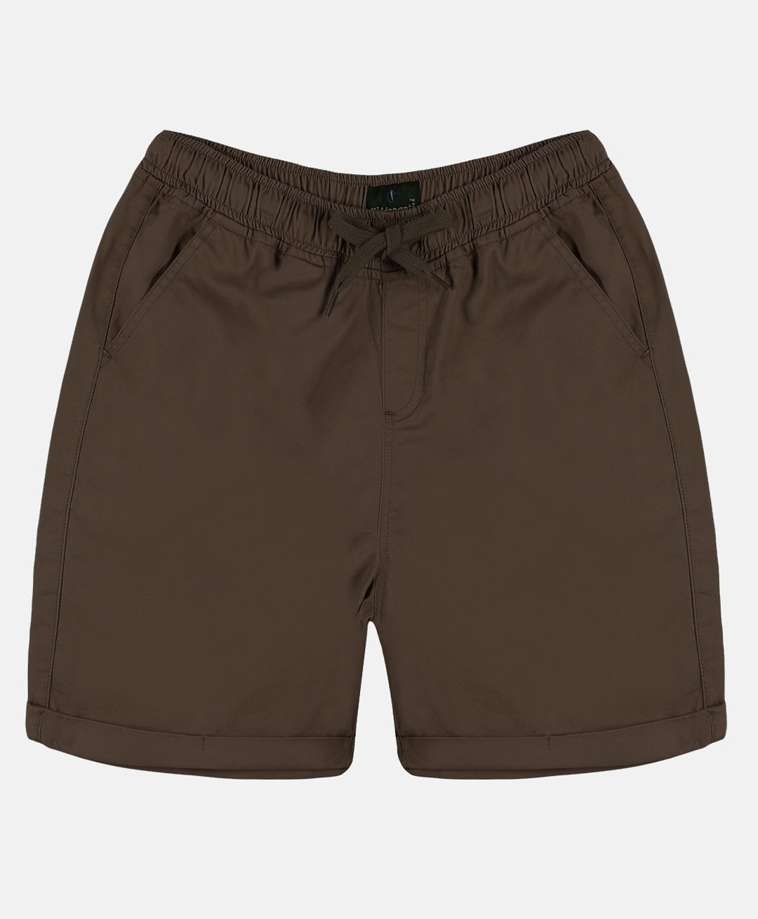 Kiddopanti Basic Rolled Up Shorts - Dark Brown-picture-25