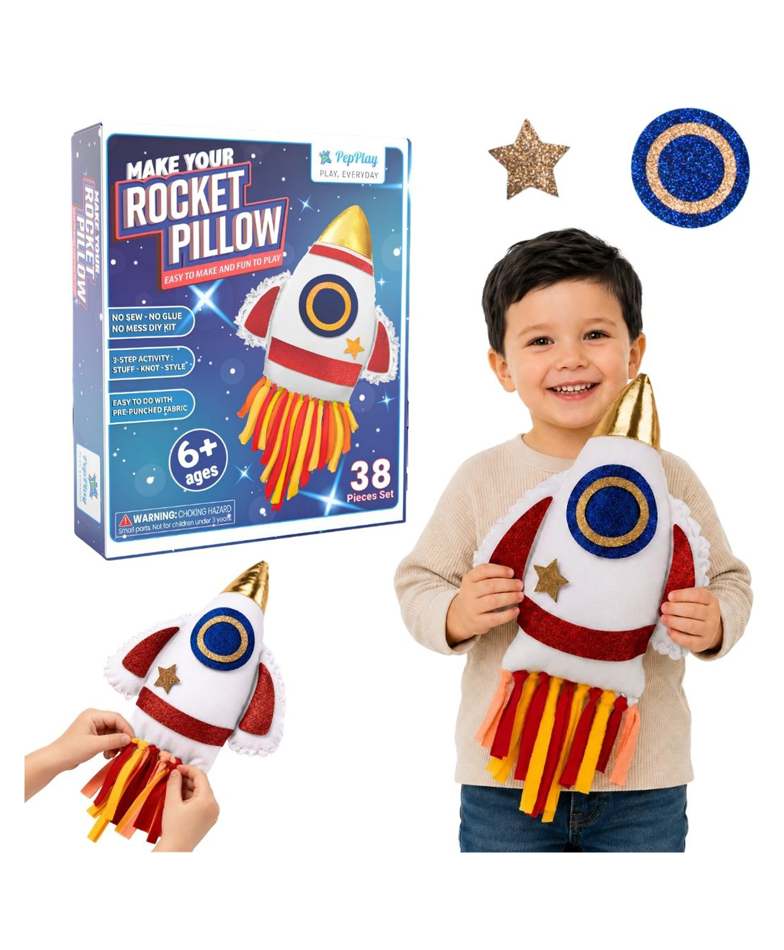 Pepplay Make your Rocket Pillow - Multicolour-image-33