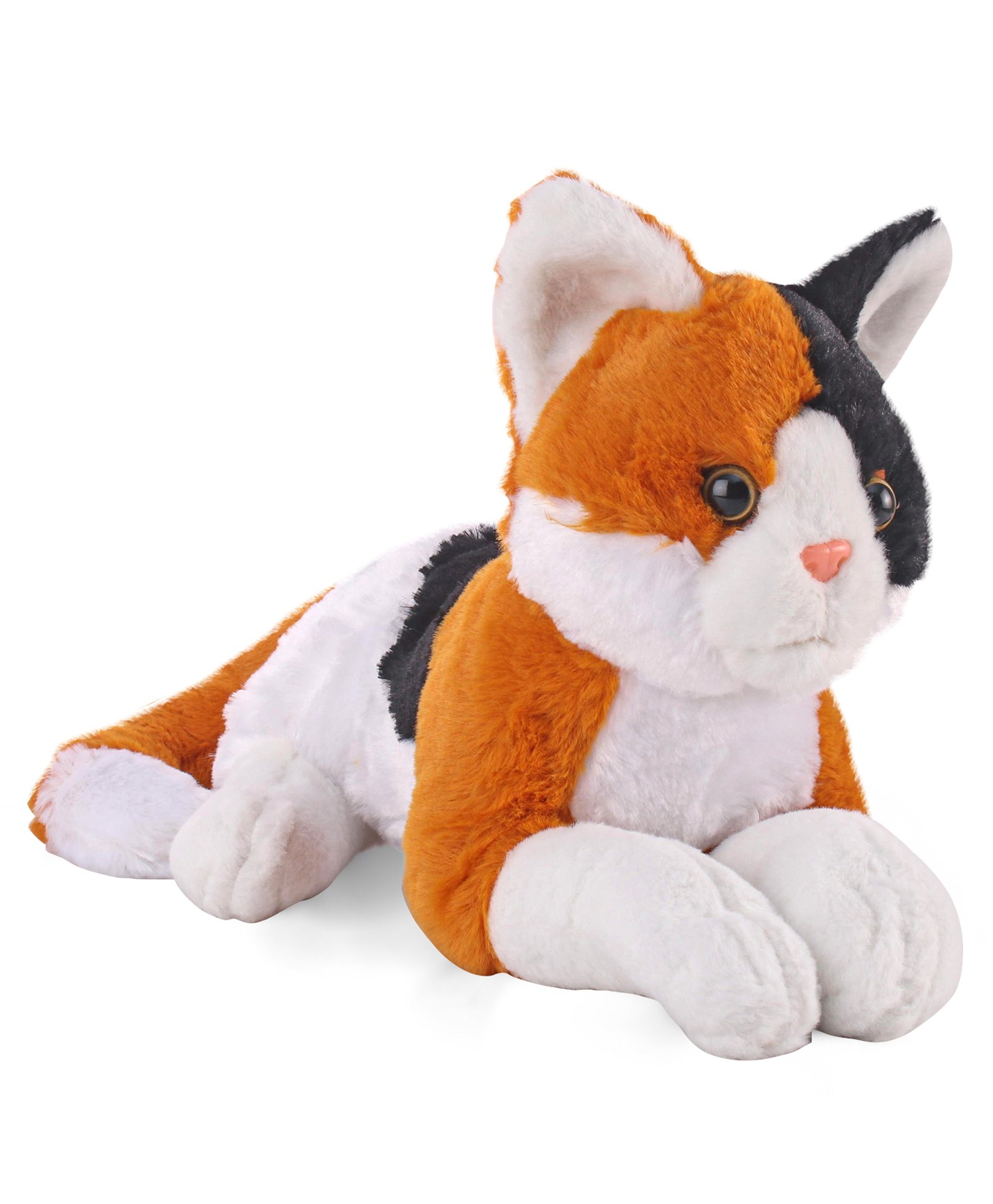 Wild Republic Paws Cat Calico White Yellow & Black - Length 53 cm-image-25