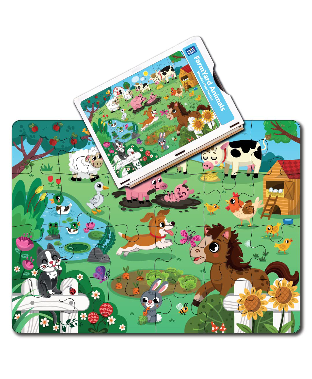 minileaves Mini Leaves Farm Animal Wooden Floor Puzzle- 24 pieces-picture-39