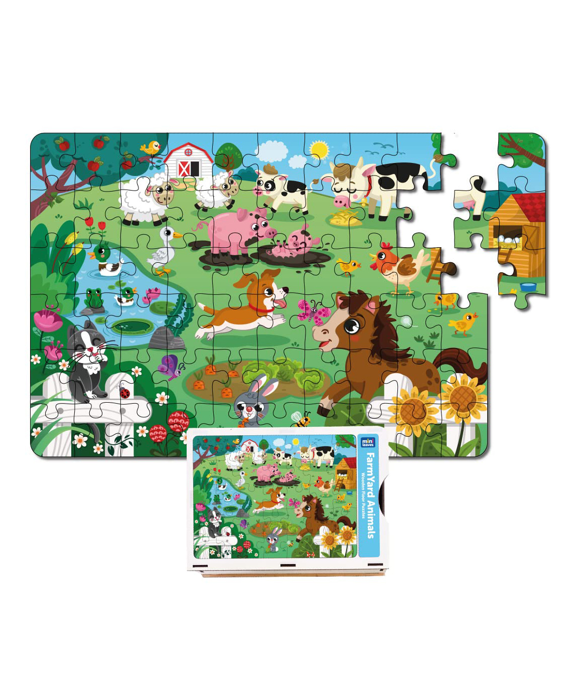 minileaves Mini Leaves Farm Animal Wooden Floor Puzzle- 48 pieces-picture-28