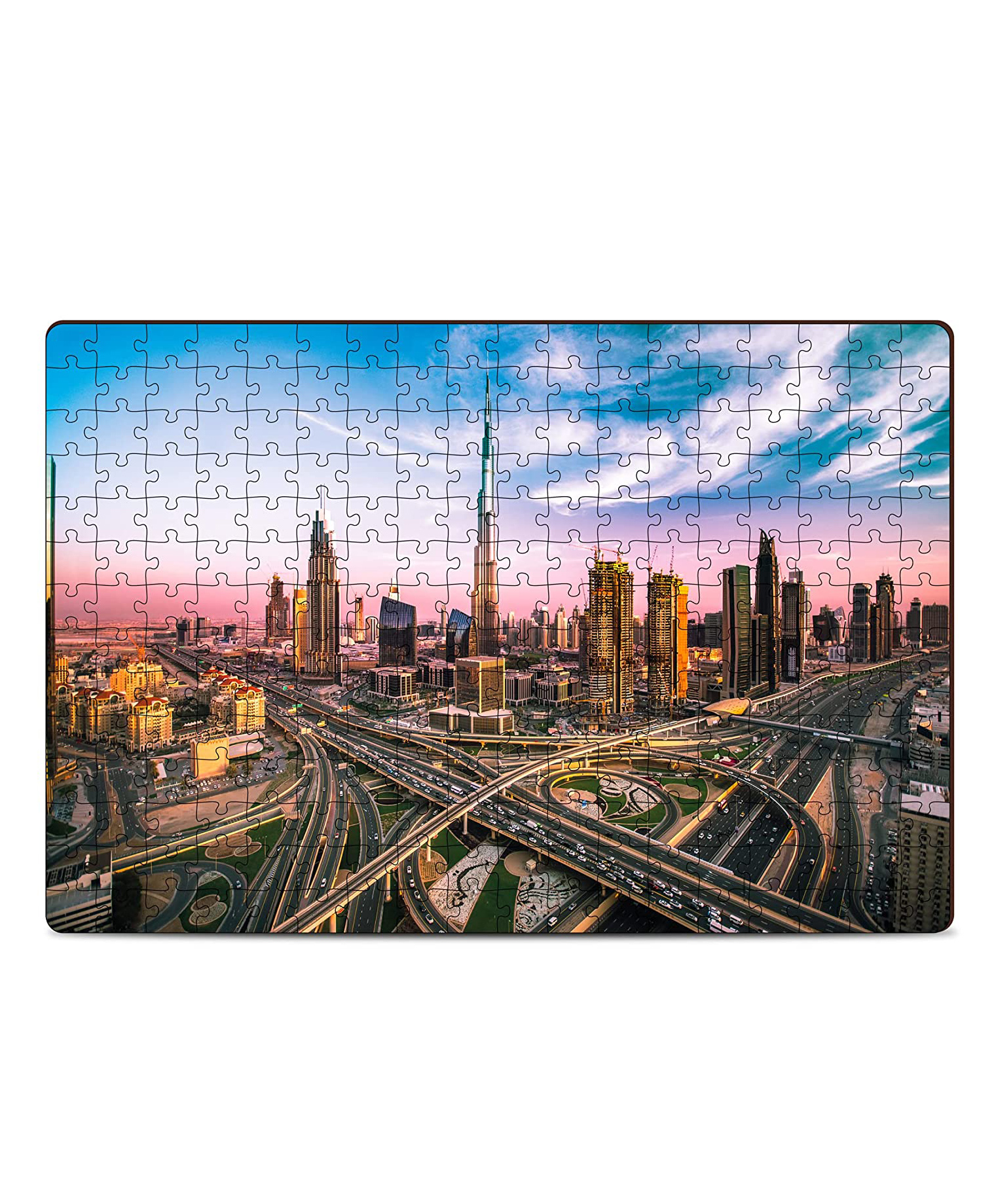 minileaves Mini Leaves 252 Piece Wooden Puzzle for Kids & Adults - Dubai Skyline Jigsaw Puzzle-picture-37