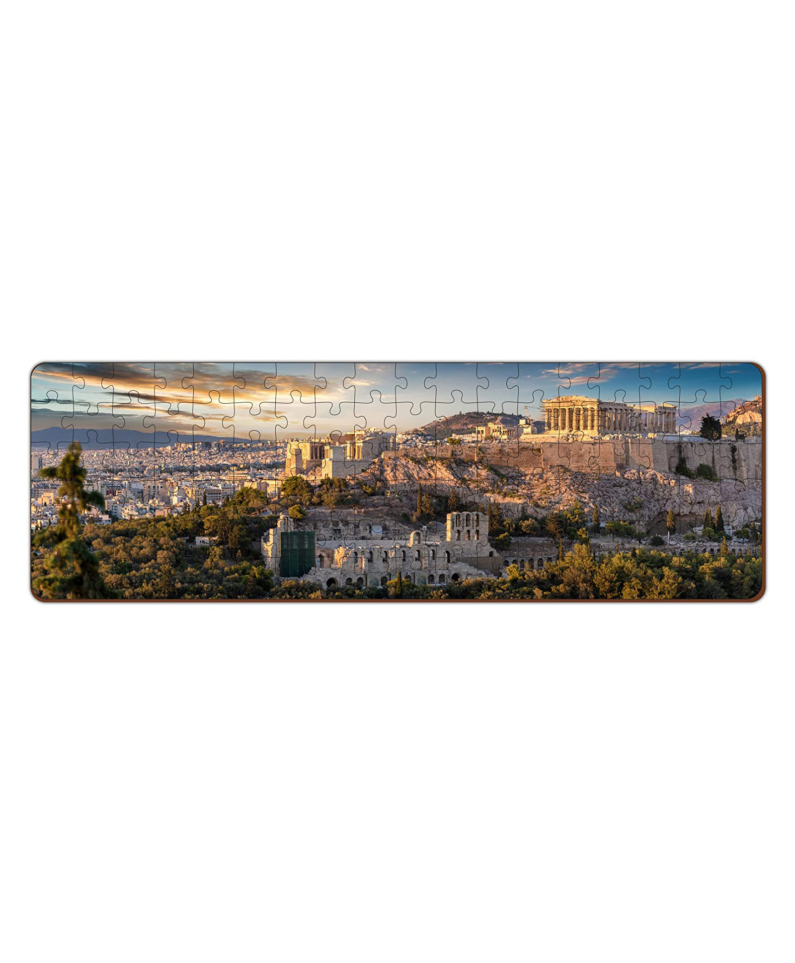 minileaves Mini Leaves Panorama View Athens Greece 108 Pieces Wooden Puzzle- Multicolor-picture-29
