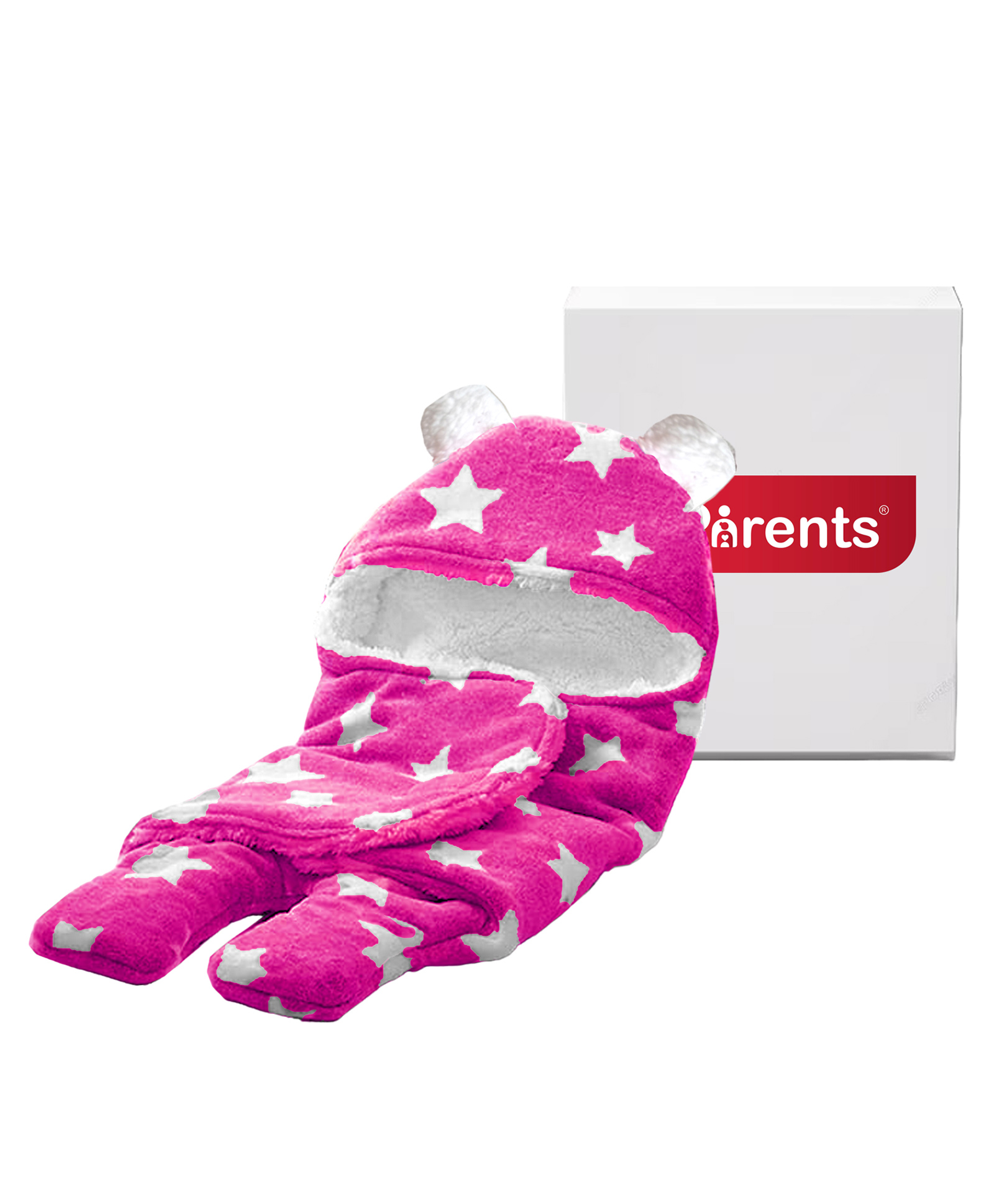 VParents  3-in-1 Soft Hooded Baby Blanket Wrapper Swaddle for New Born Sleeping Bag Gift  Bath Towel Bath Robe - Pink-picture-22