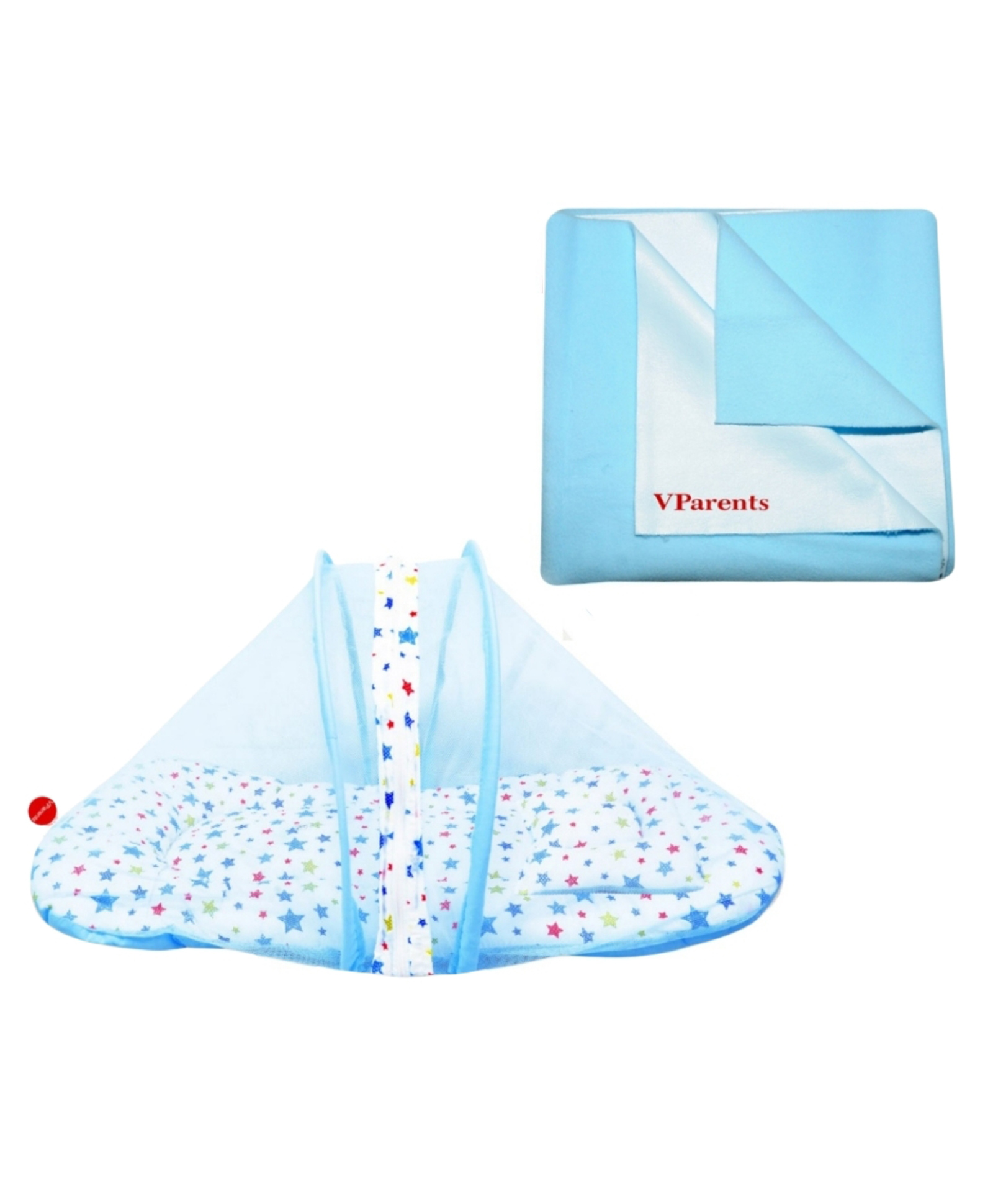 VParents Joy Baby Bedding Set with Pillow and Drysheet Combo - Blue-picture-40