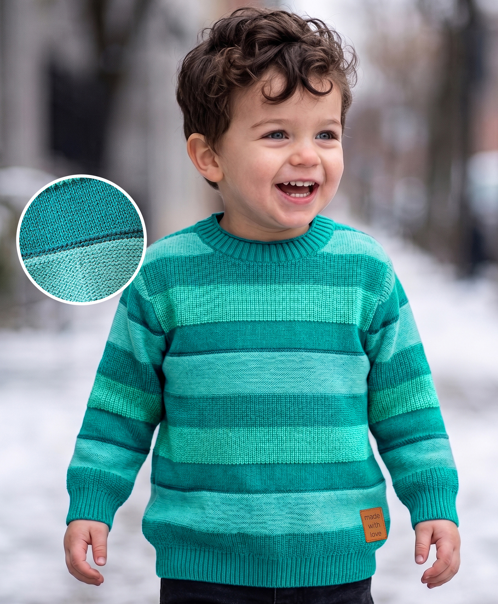 Babyoye 100% Cotton Solid Dyed Full Sleeves Pullovers - Green-image-25