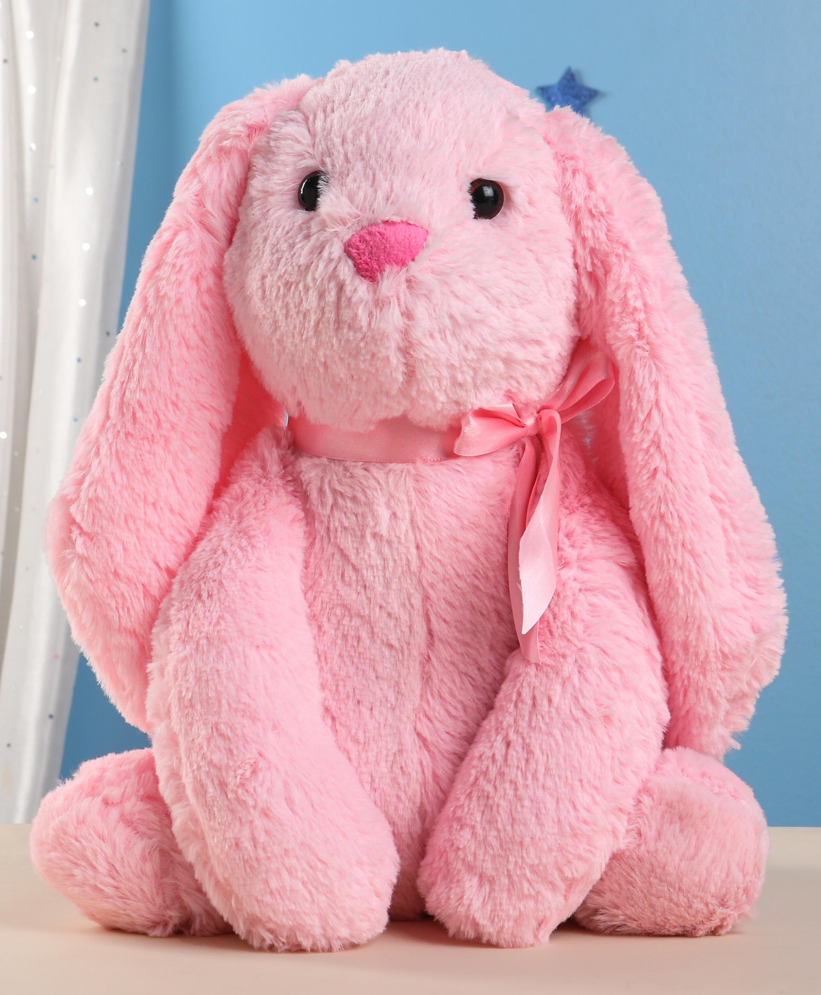 Playtoons Soft Sitting Bunny Pink - Height 36 cm-image-39