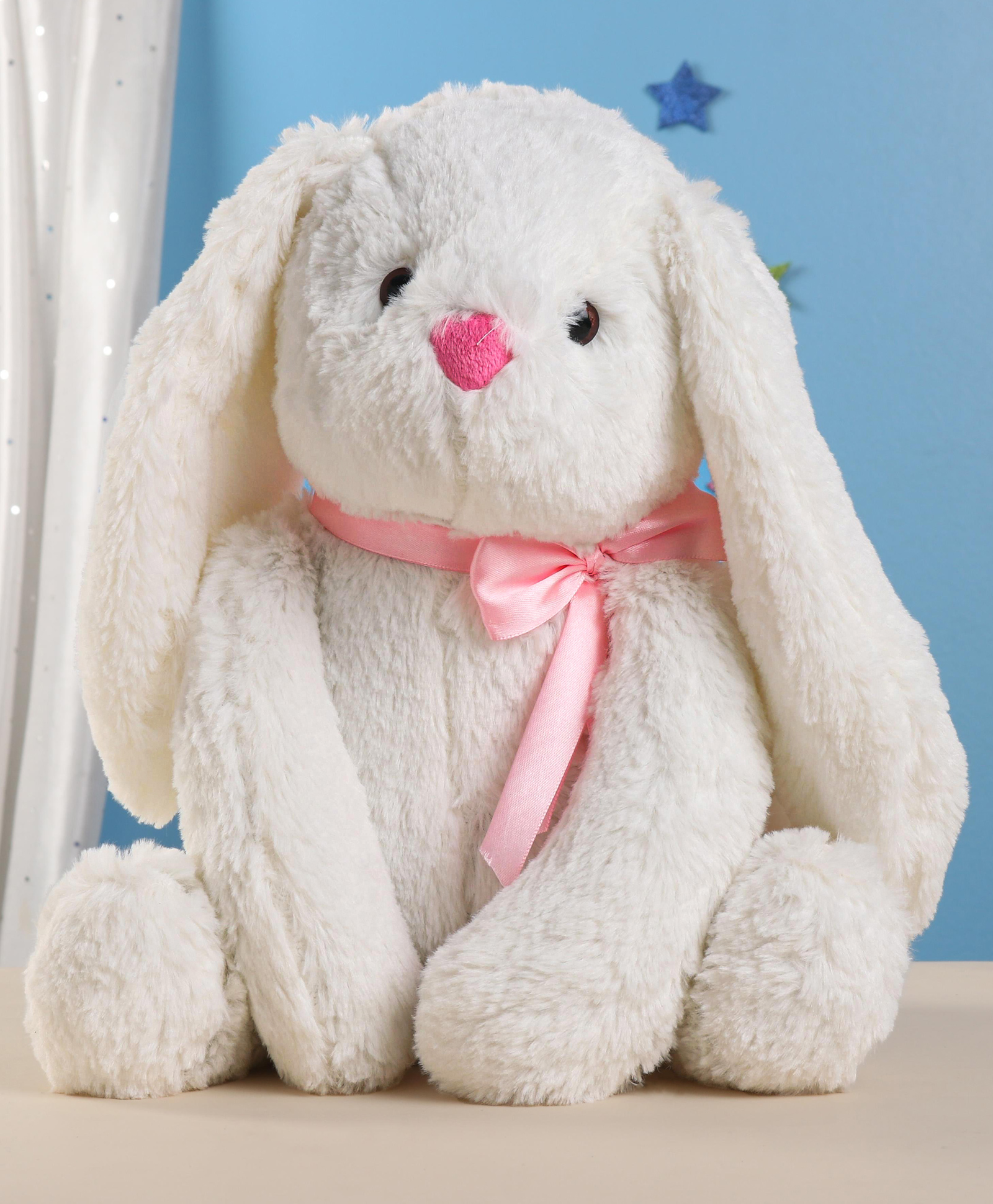Playtoons Soft Sitting Bunny White - Height 36 cm-image-9