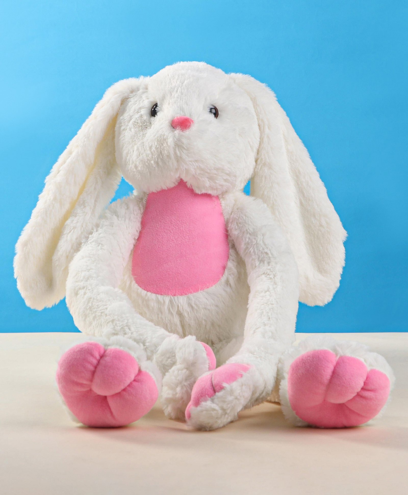 PLAY TOONS Super Soft and Fluffy Bunny White & Pink - Height 62 cm-picture-17